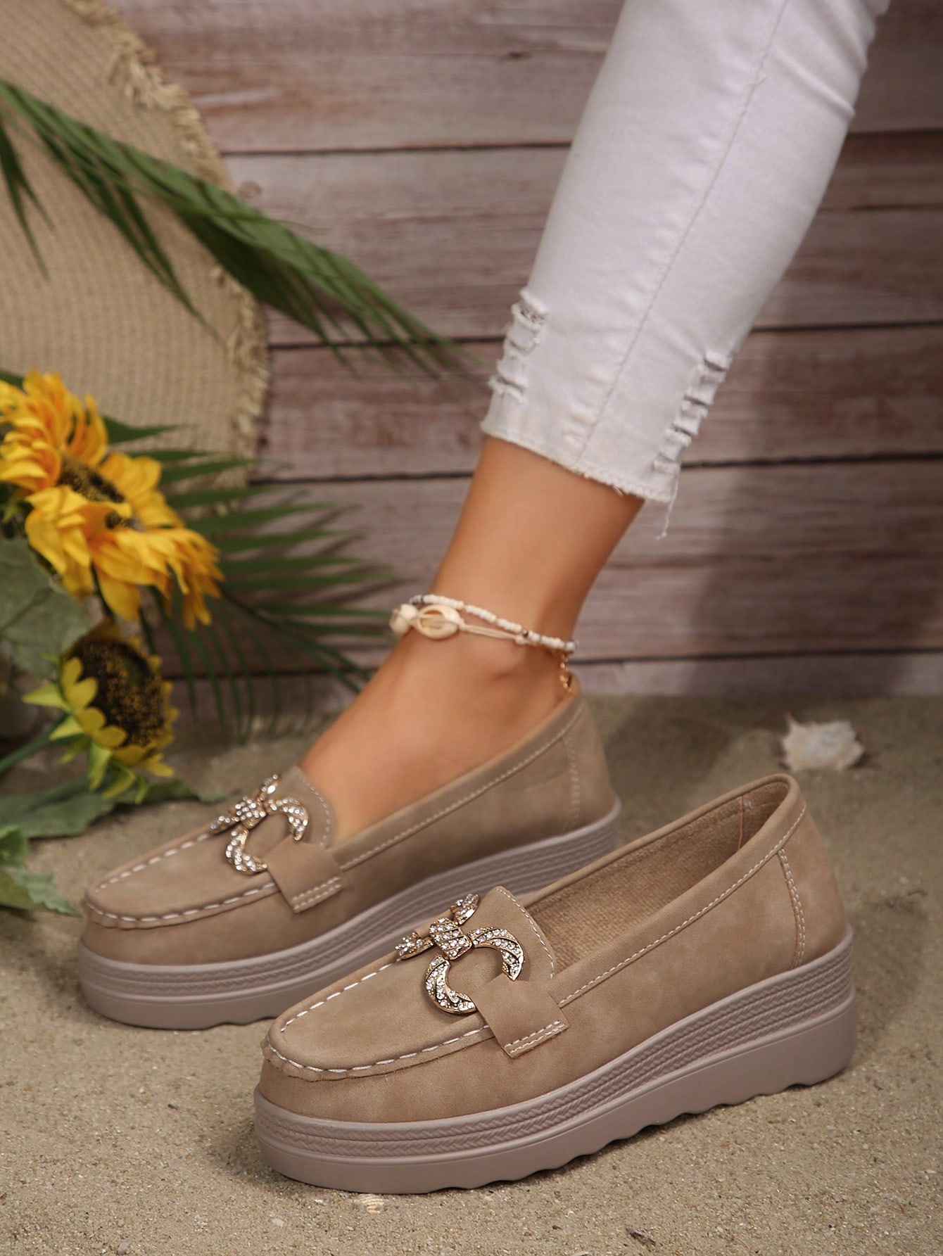 In Khaki Women Wedges & Flatform