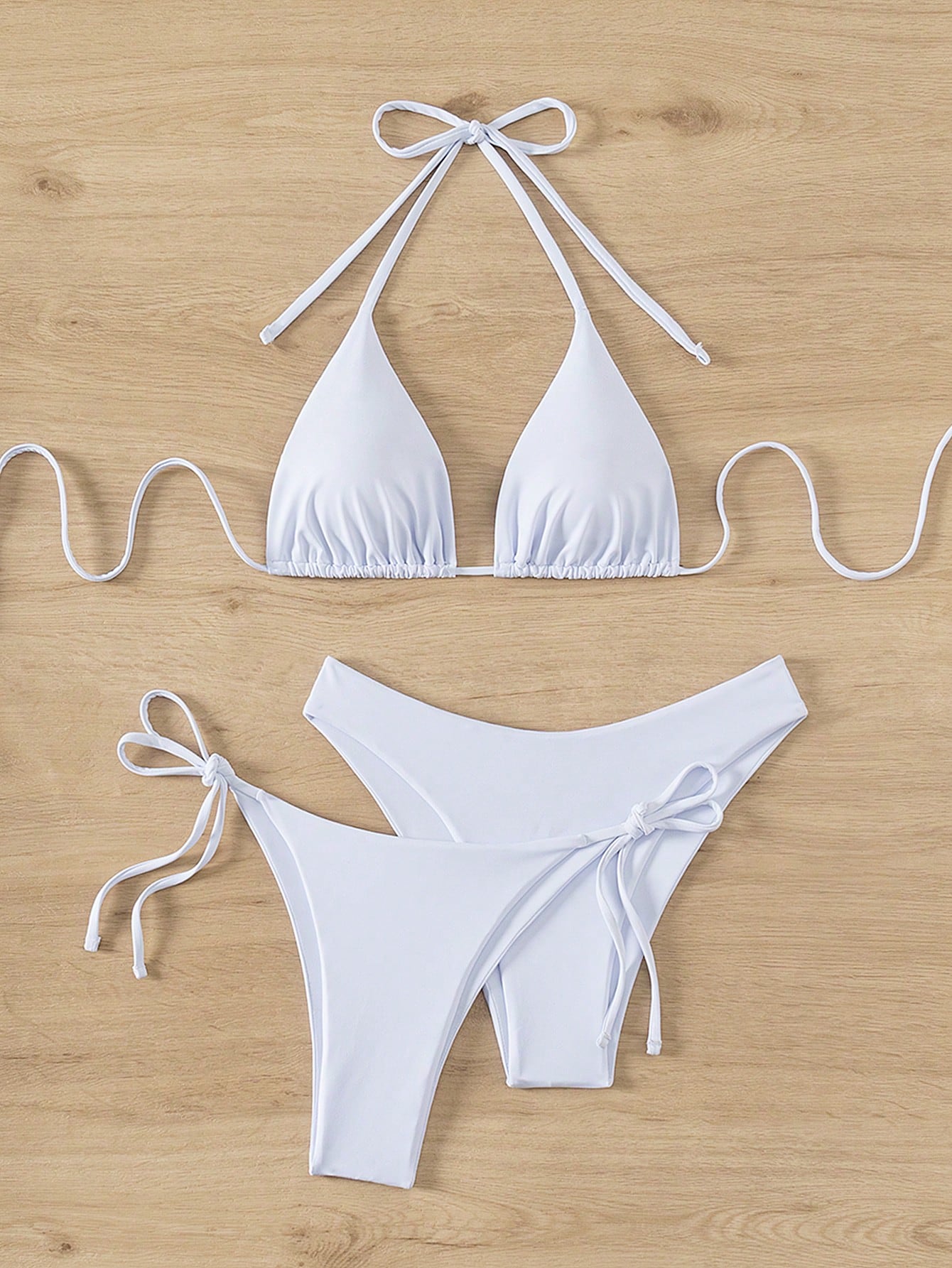 In White Women Bikini Sets