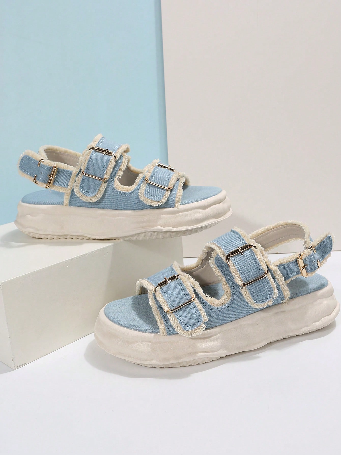 In Blue Women Platforms & Wedge Sandals