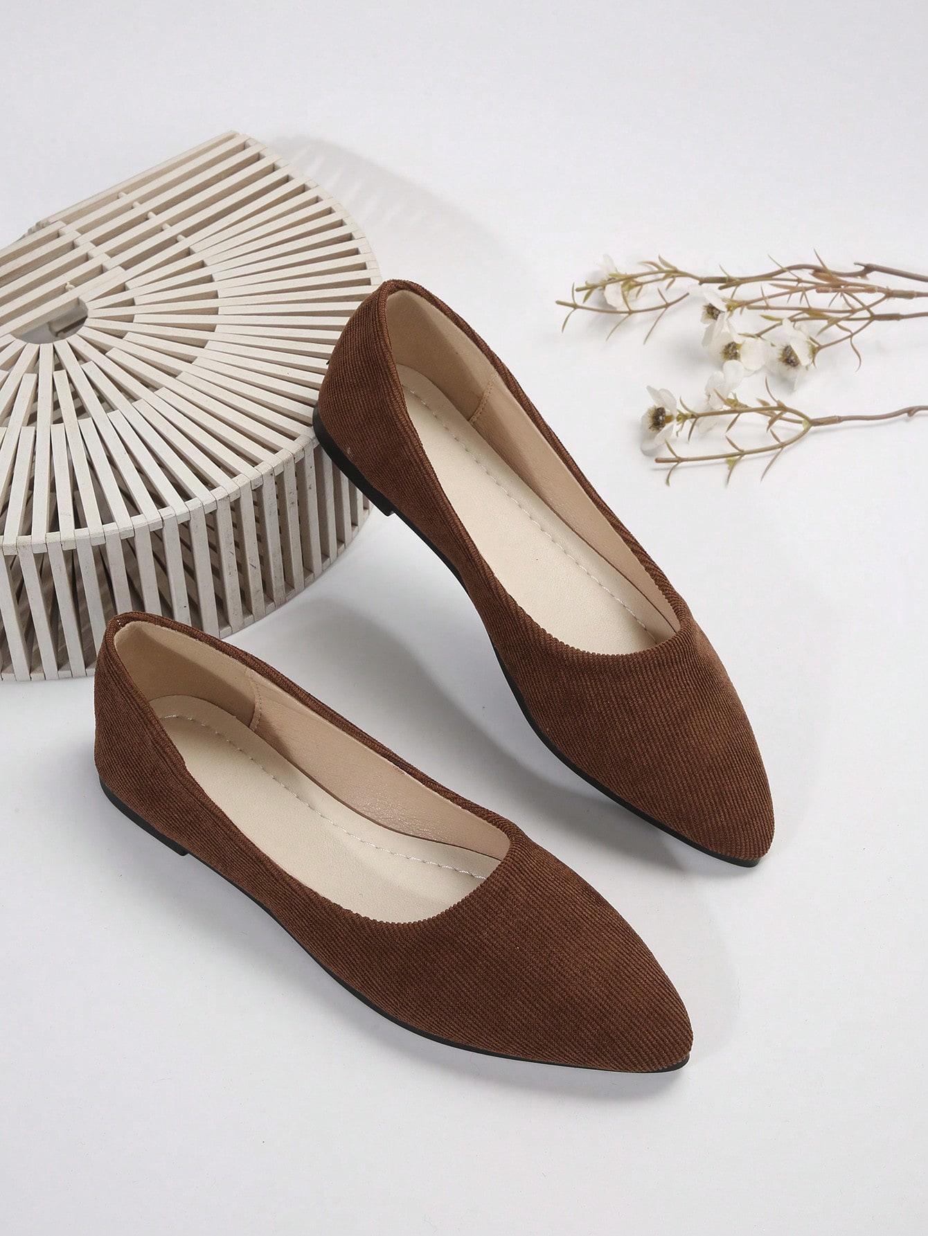 In Coffee Brown Women Flats