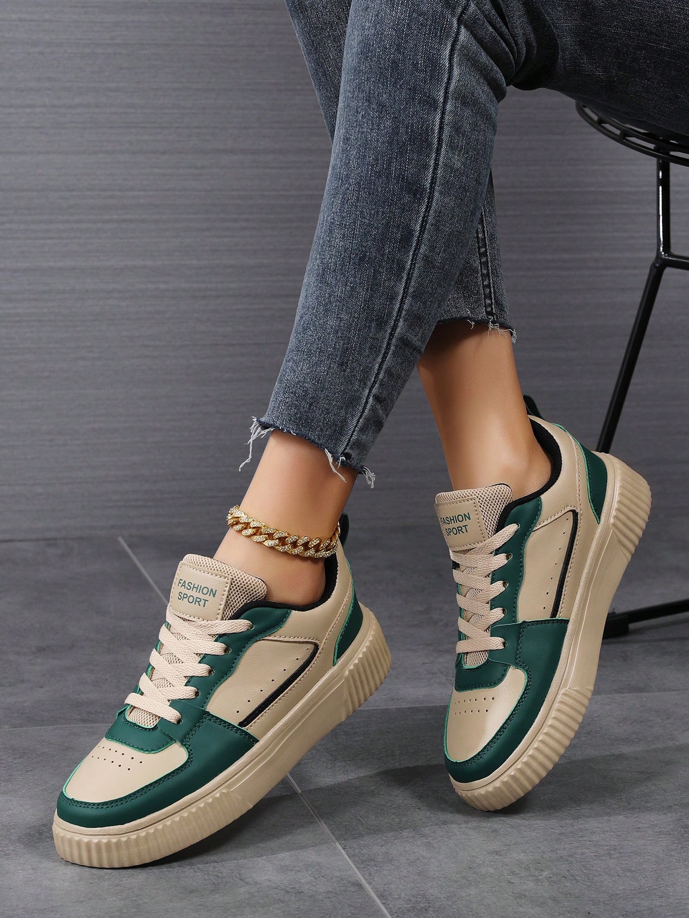 In Dark Green Women Shoes