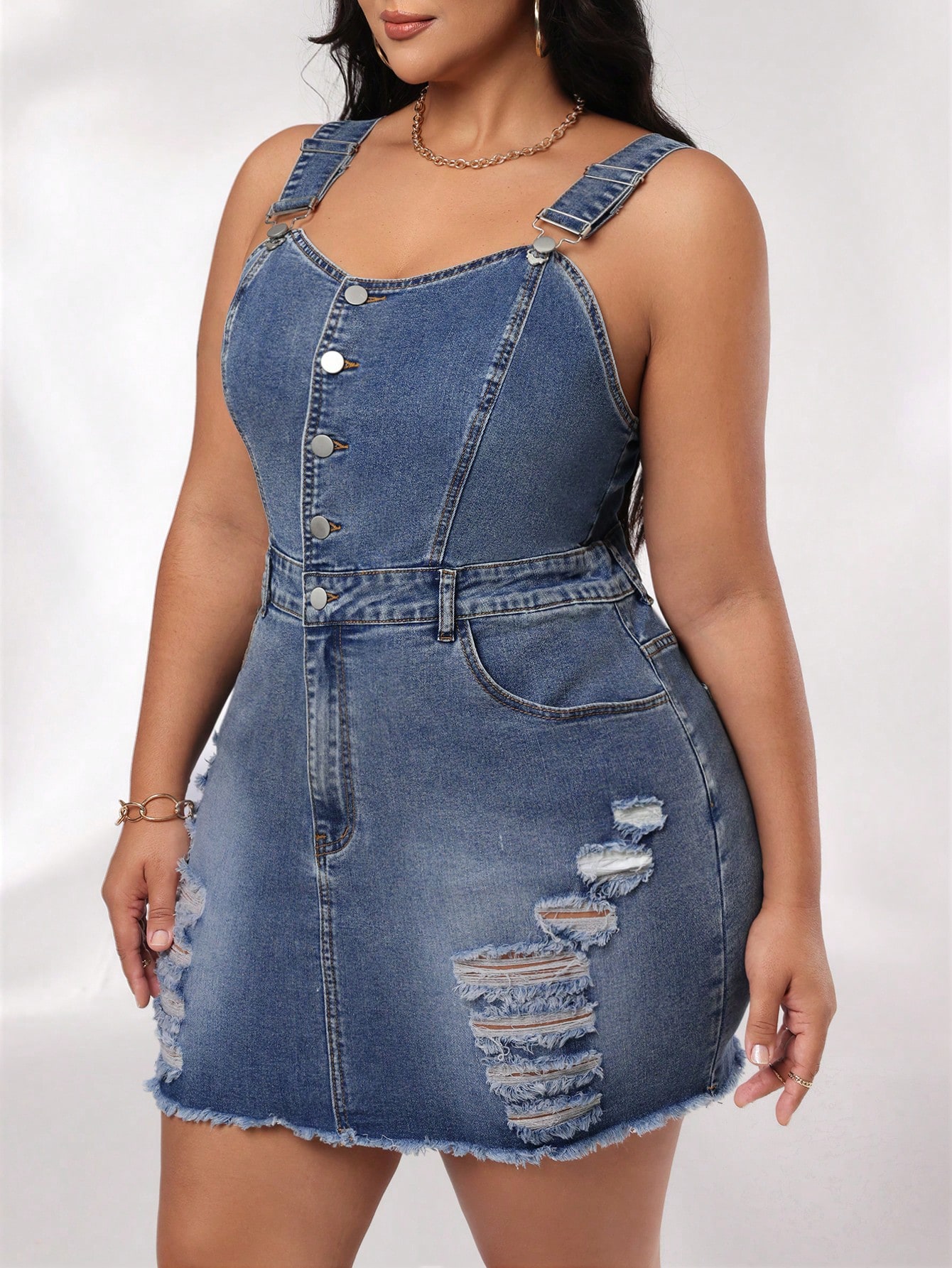 In Sexy Plus Size Denim Dresses