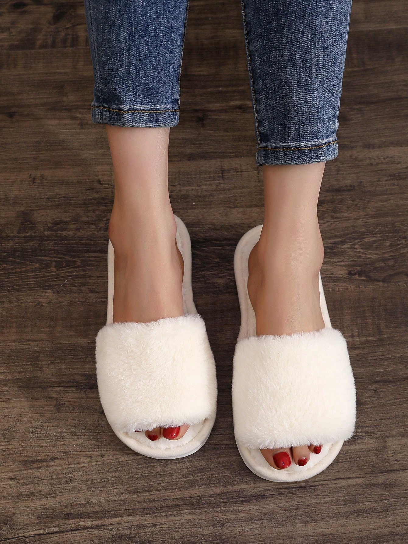 In Beige Women Home Slippers