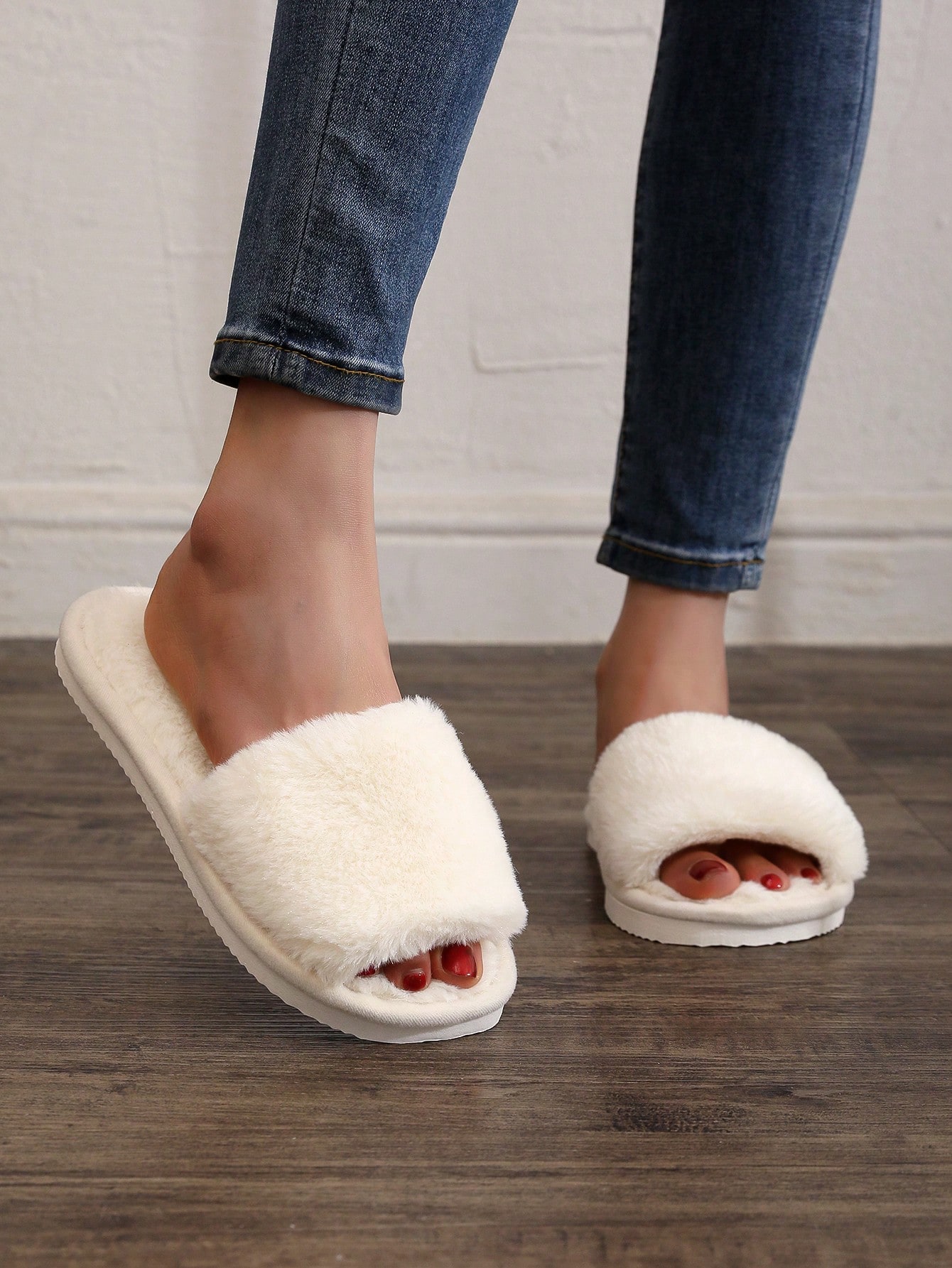 In Beige Women Home Slippers