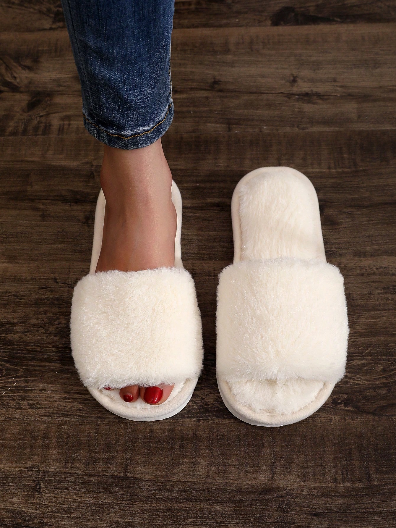 In Beige Women Home Slippers