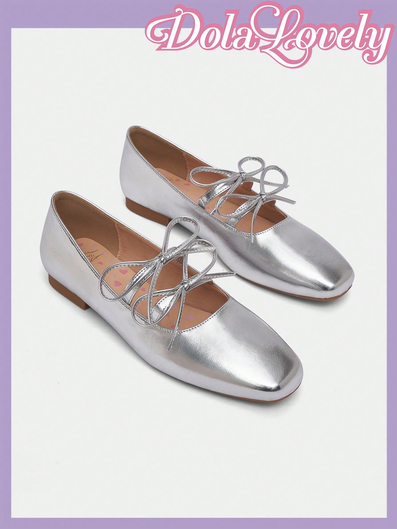 In Silver Women Flats