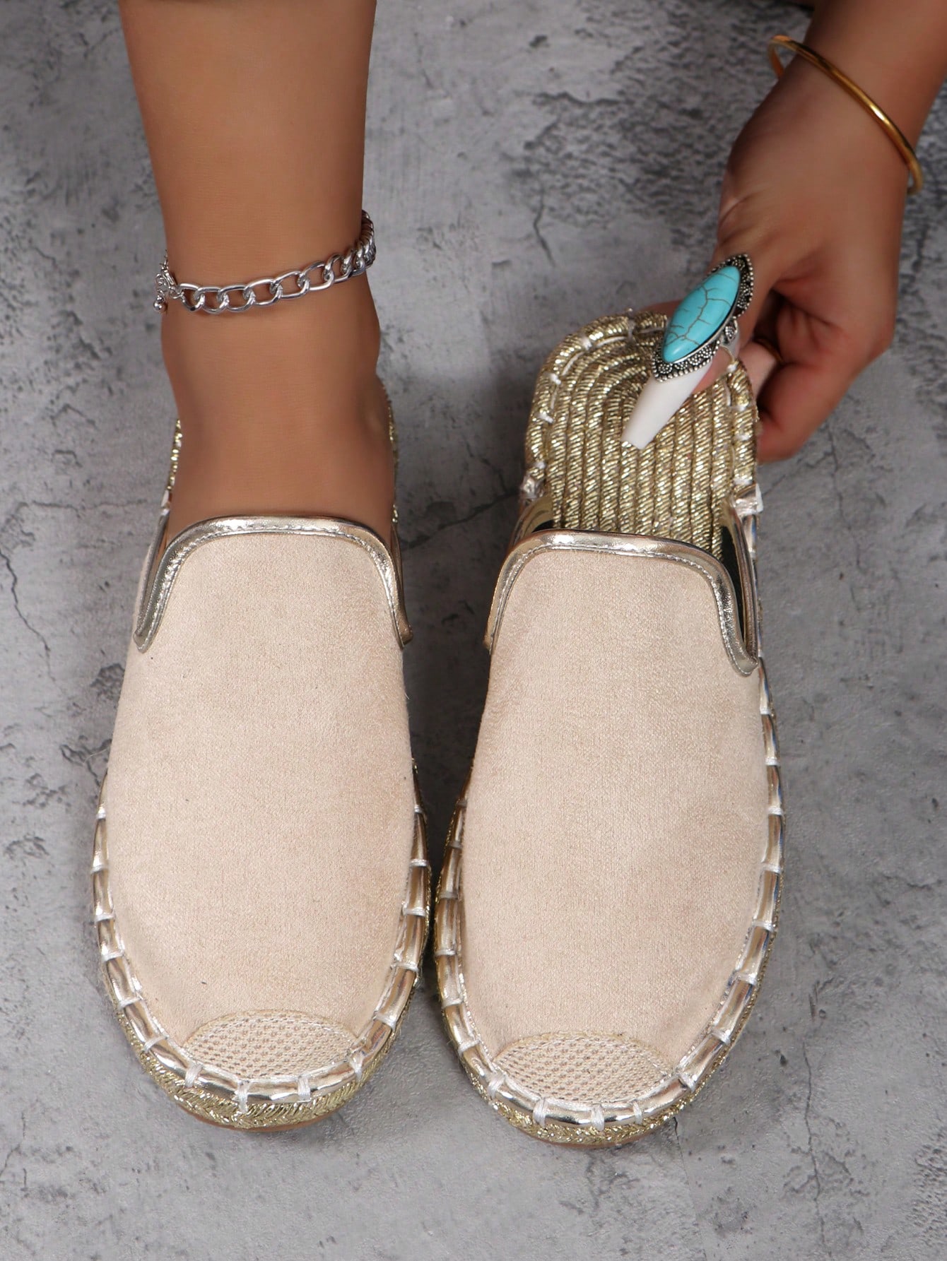 In Beige Women Flats