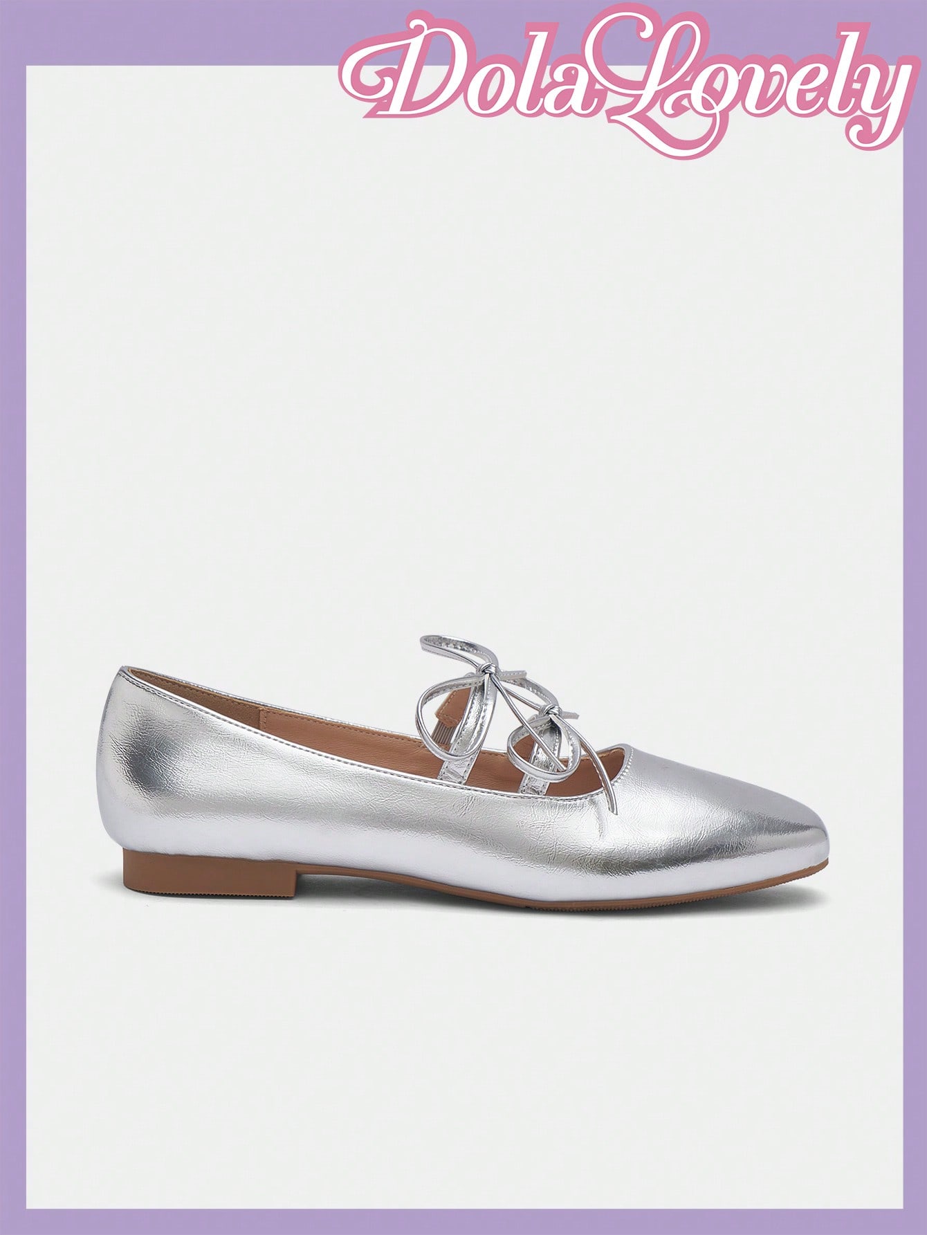 In Silver Women Flats