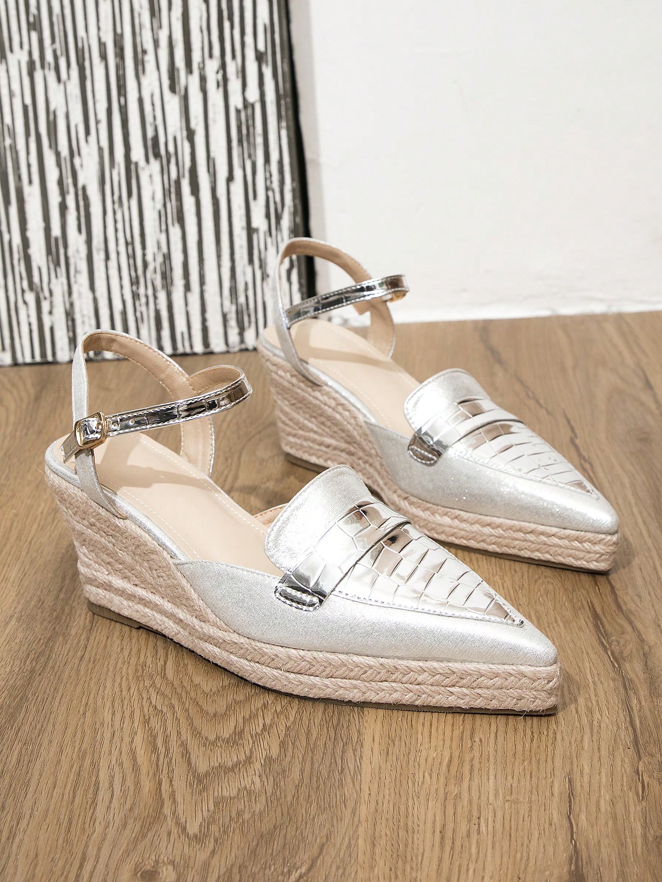 In Silver Women Wedges & Flatform