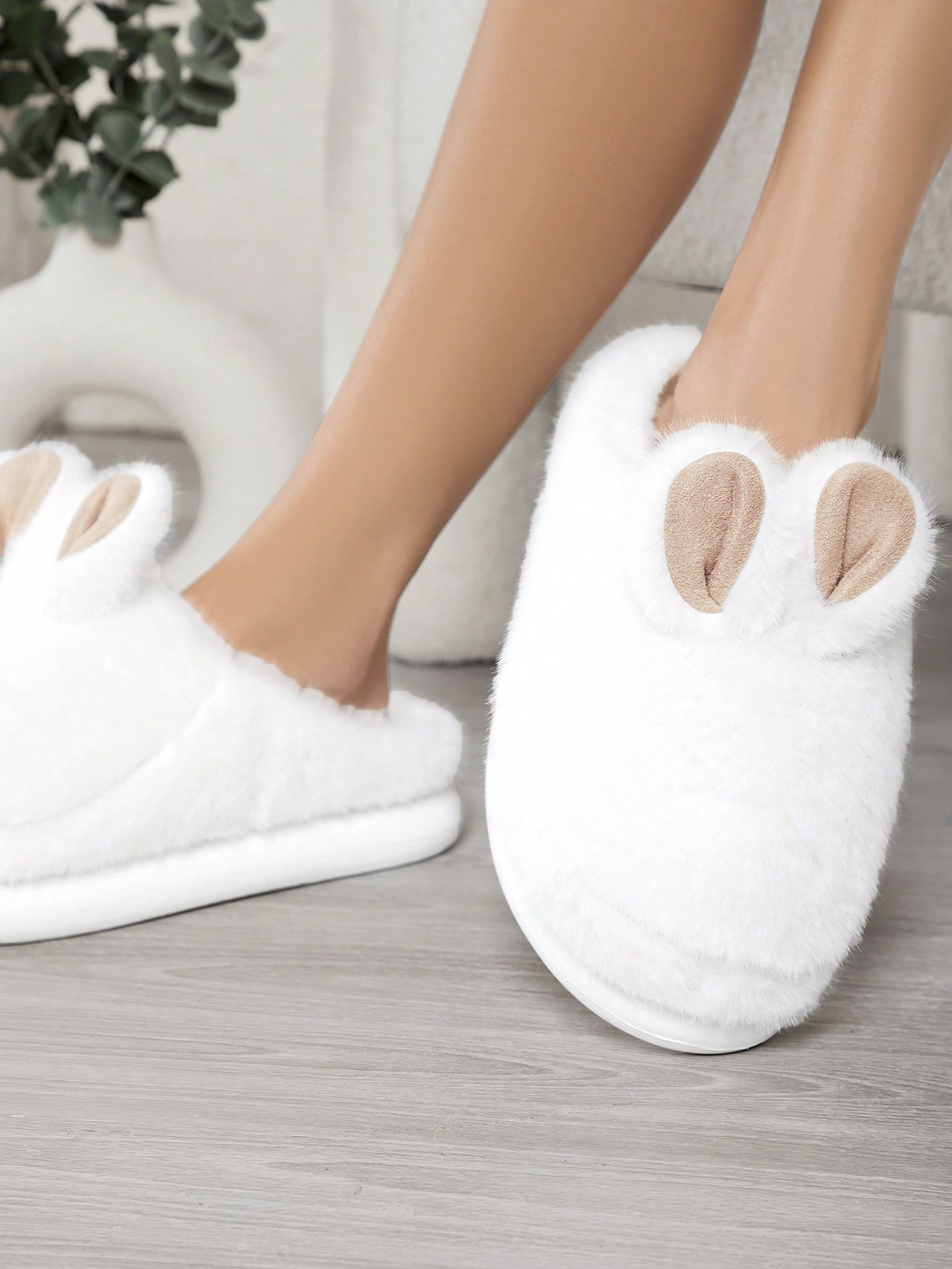 In Beige Women Home Slippers