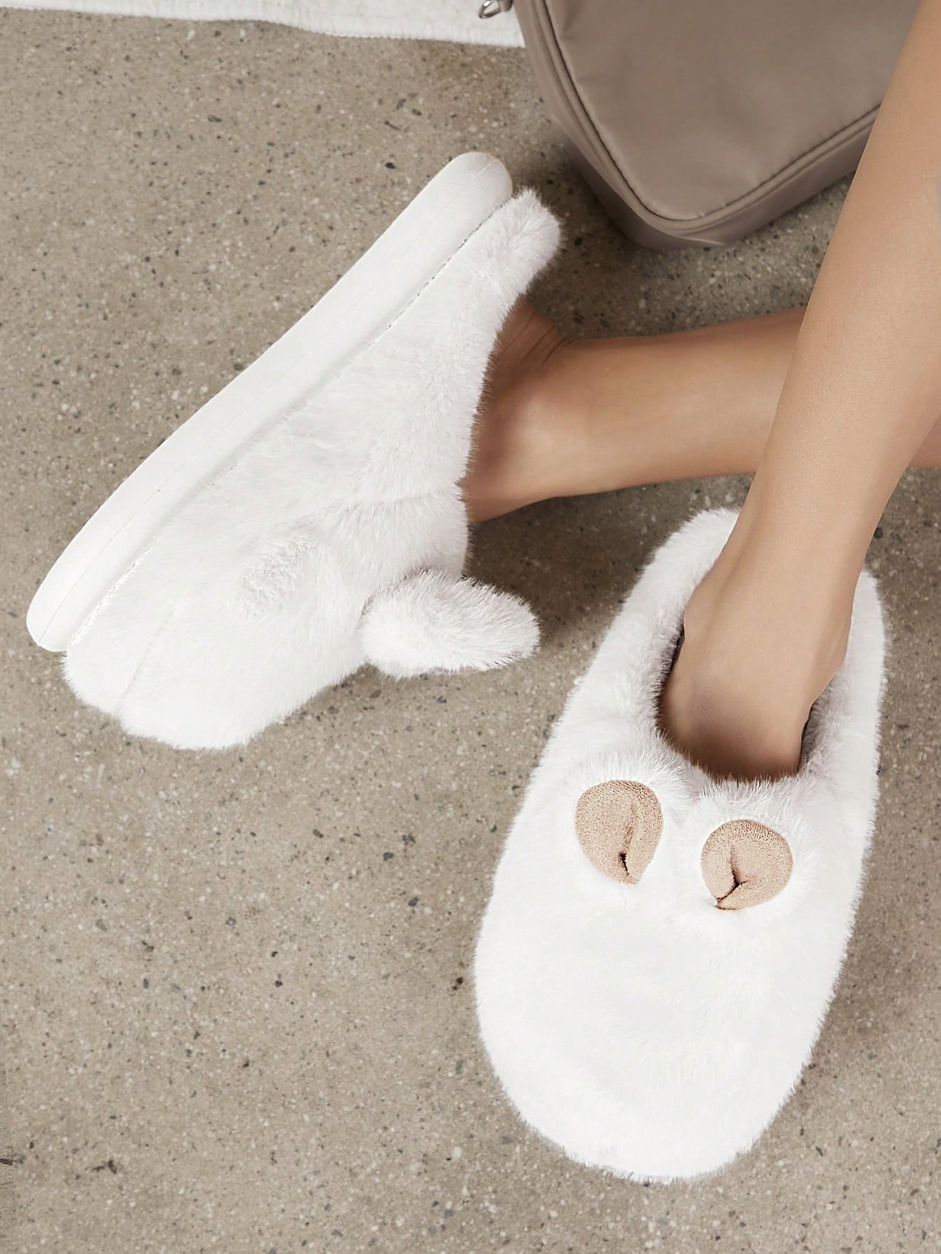 In Beige Women Home Slippers