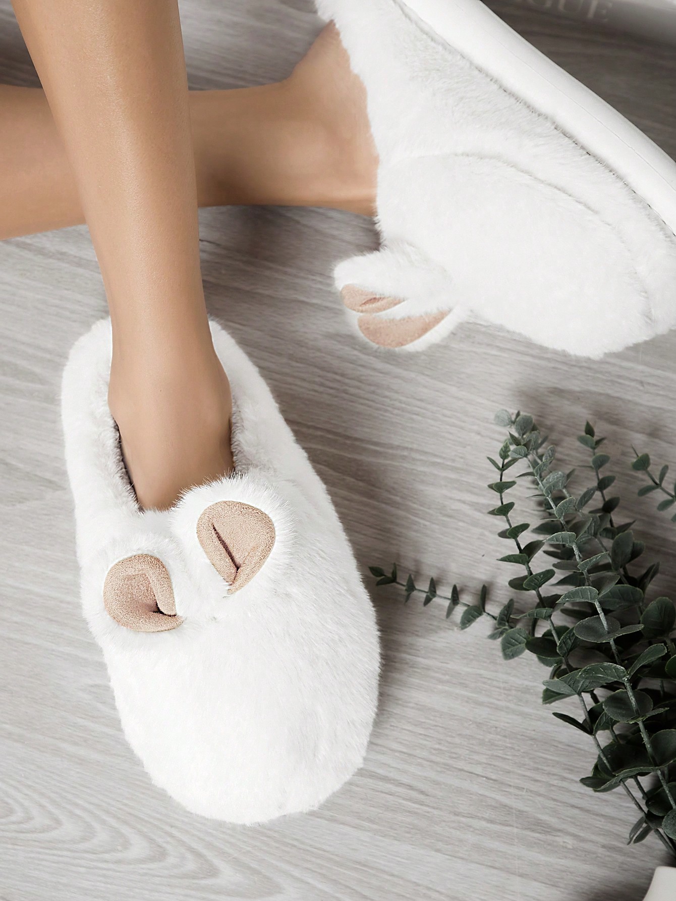 In Beige Women Home Slippers