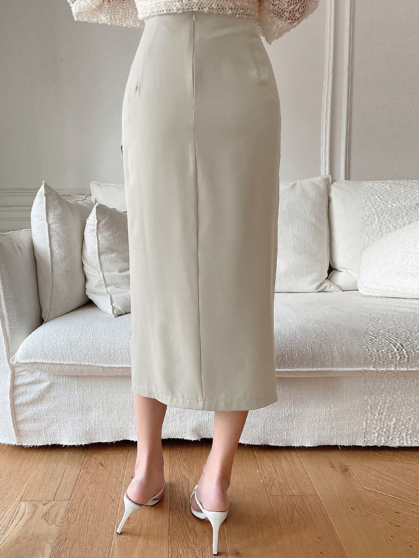 In Beige Women Skirts