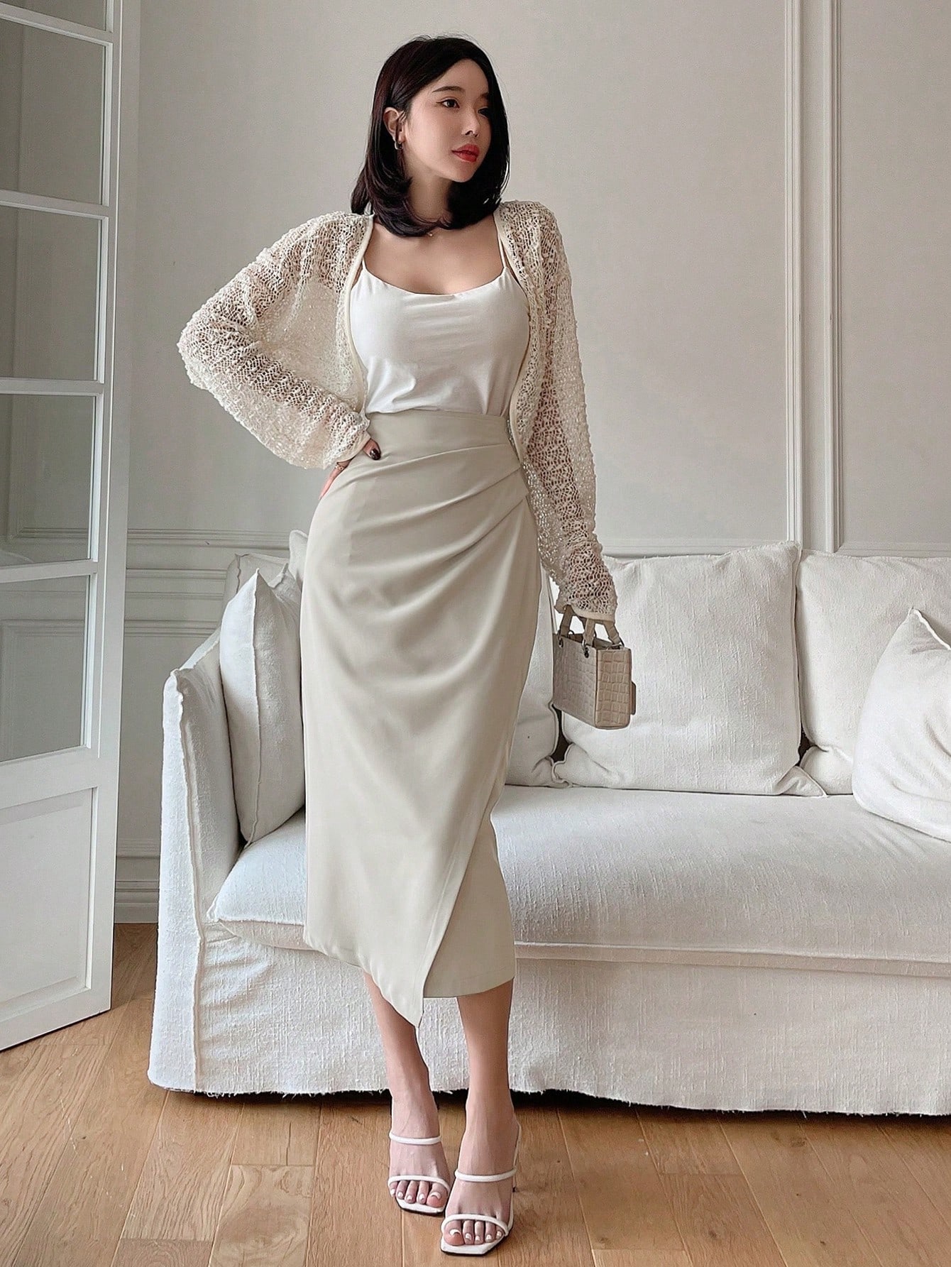 In Beige Women Skirts