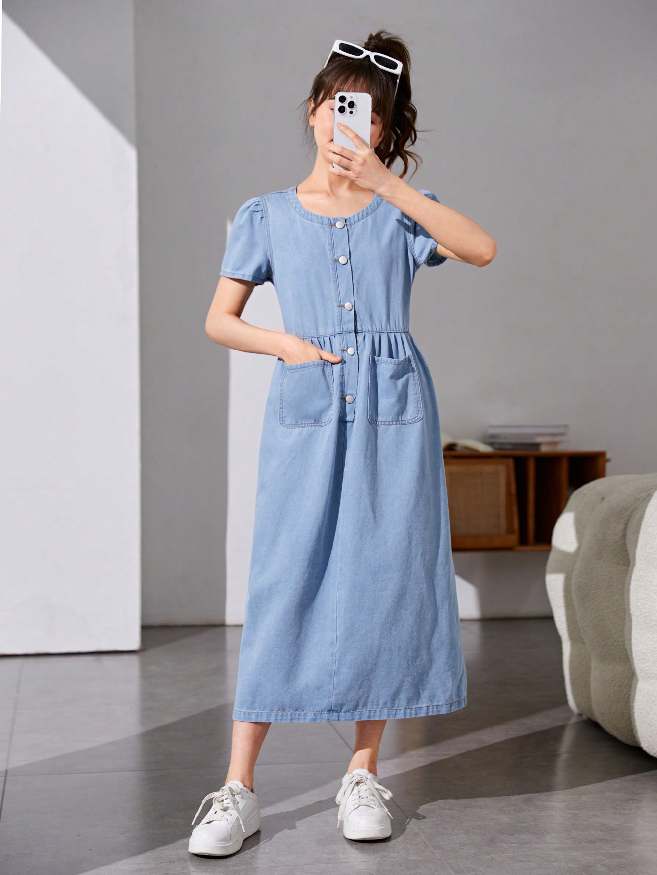 Teen Girls Denim Dresses