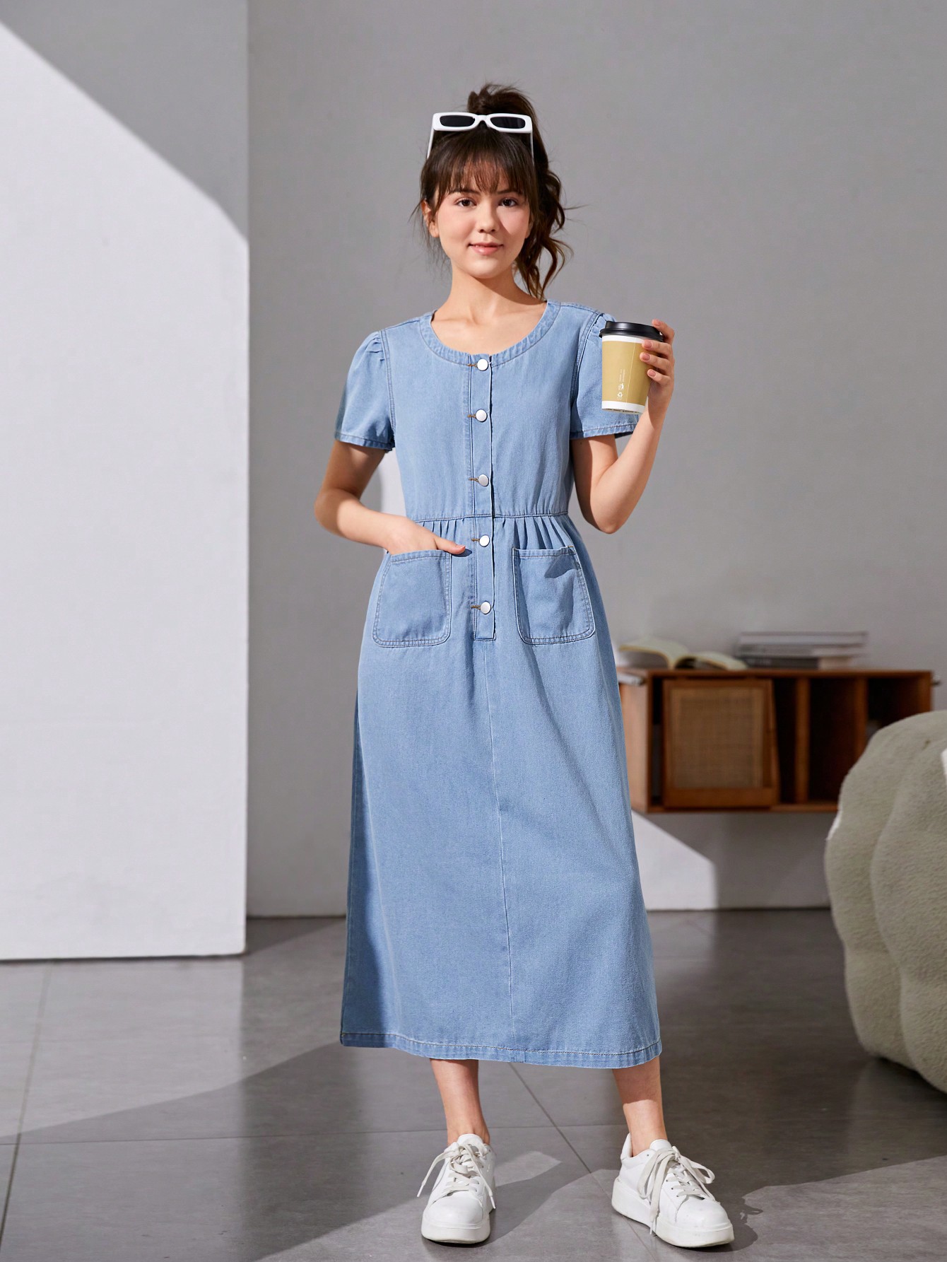 Teen Girls Denim Dresses