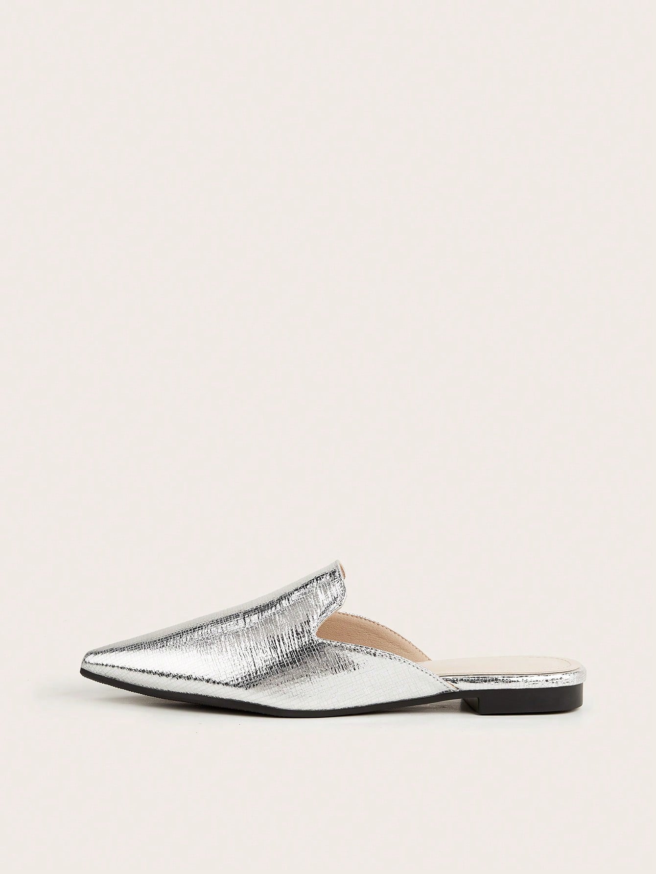 In Silver Women Flats