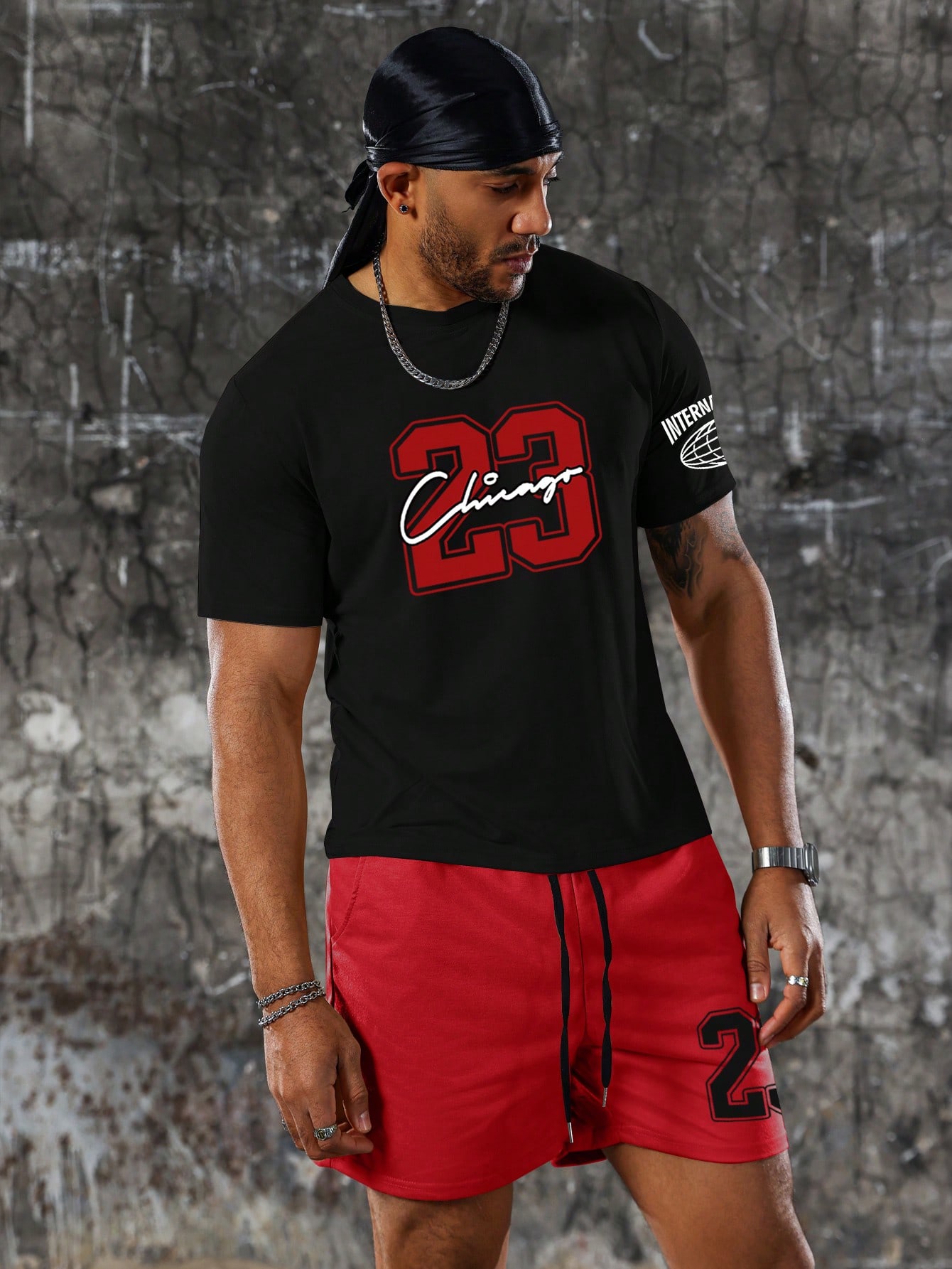 Men Plus Size T-Shirt Co-ords