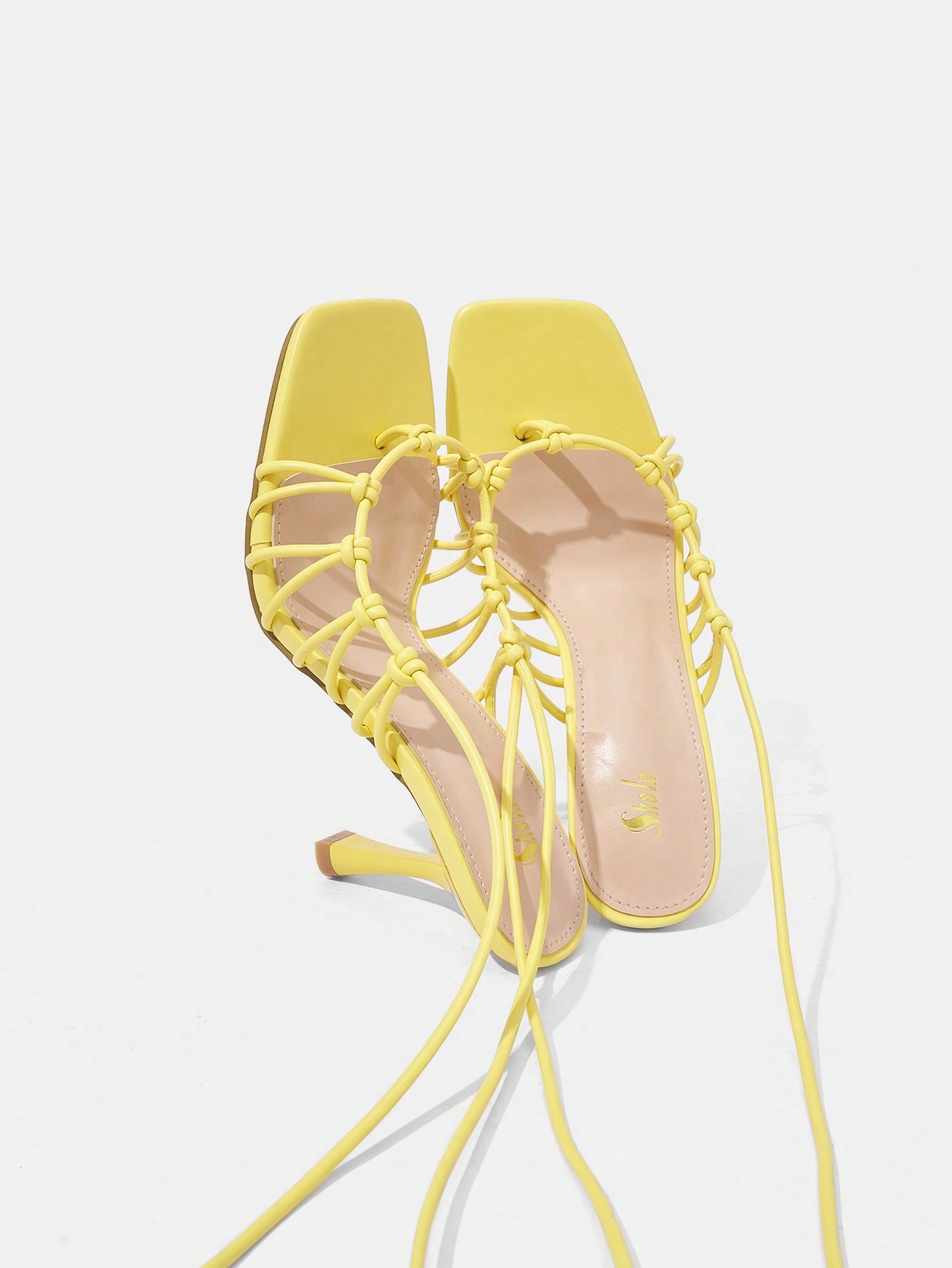 In Yellow Women Heeled Sandals