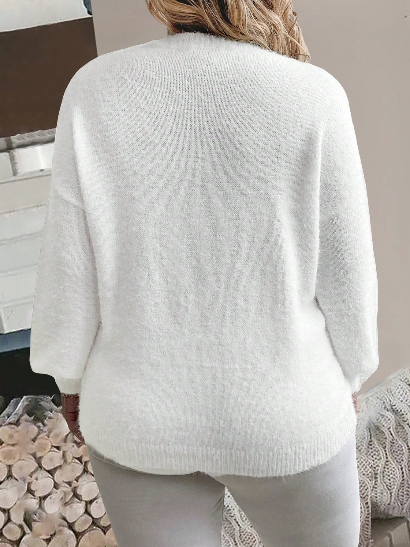 In White Plus Size Sweaters