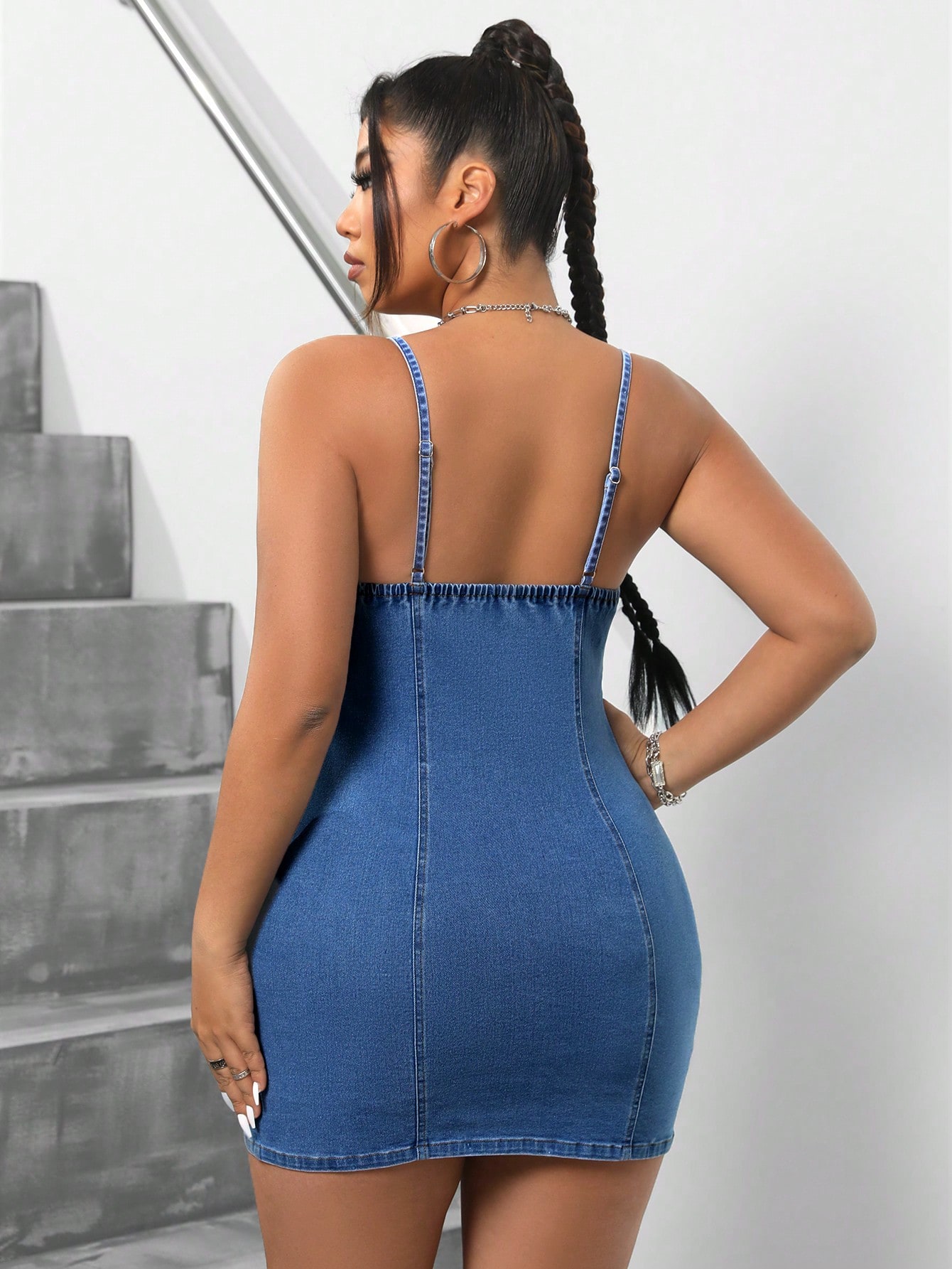 In Sexy Plus Size Denim Dresses