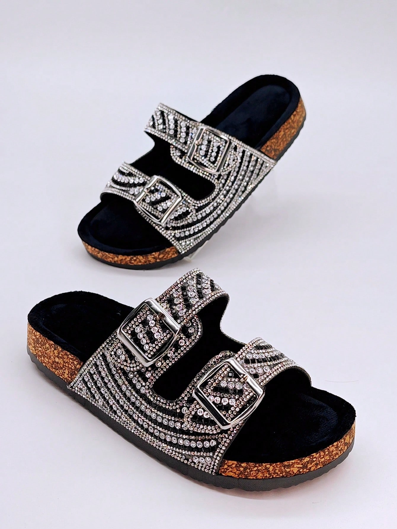 In Black and White Women Sandals