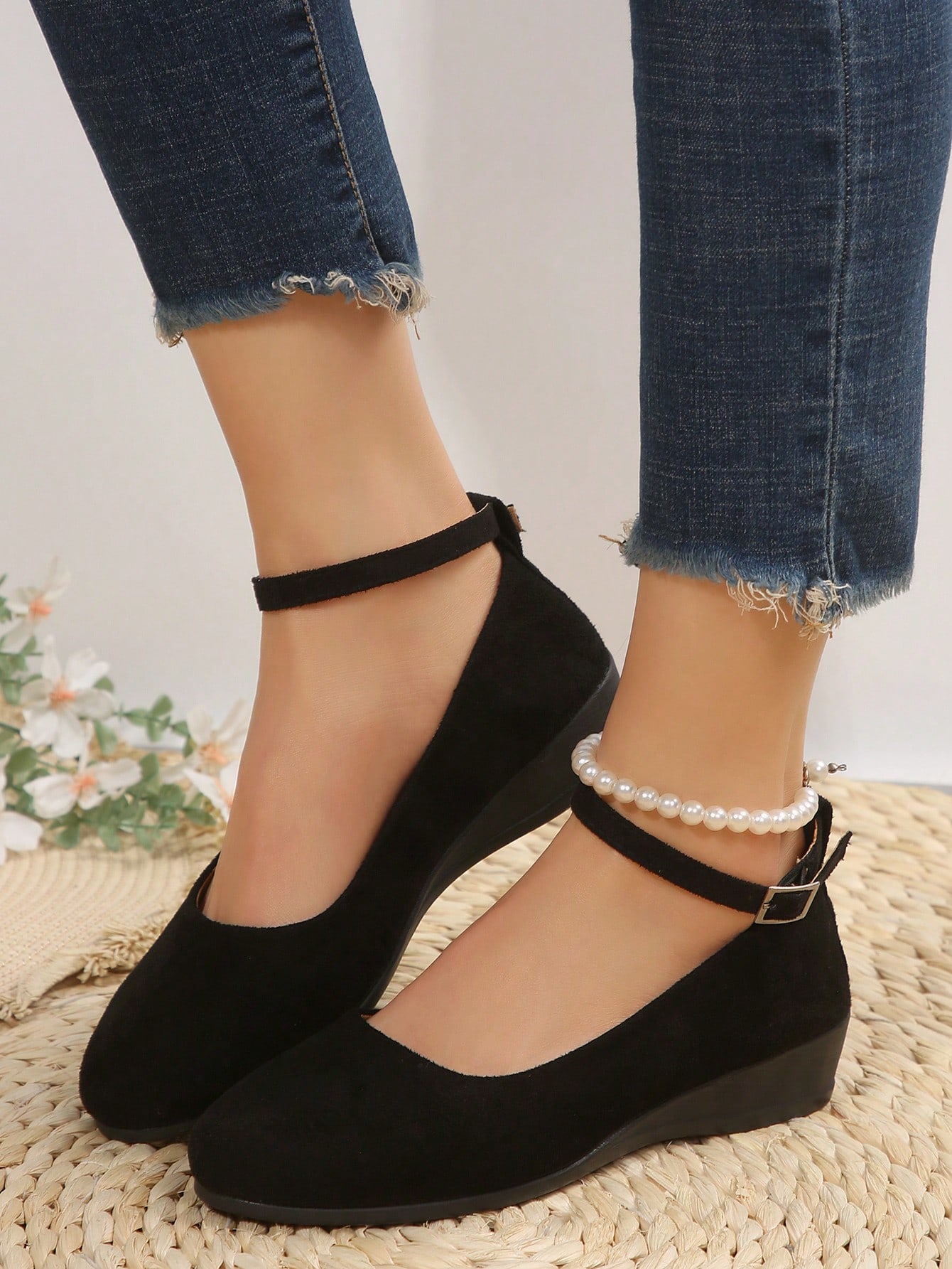 In Black Women Wedges & Flatform