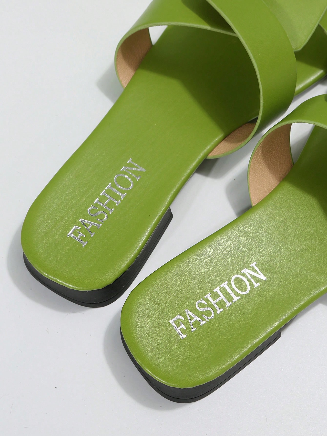 In Green Women Flat Sandals