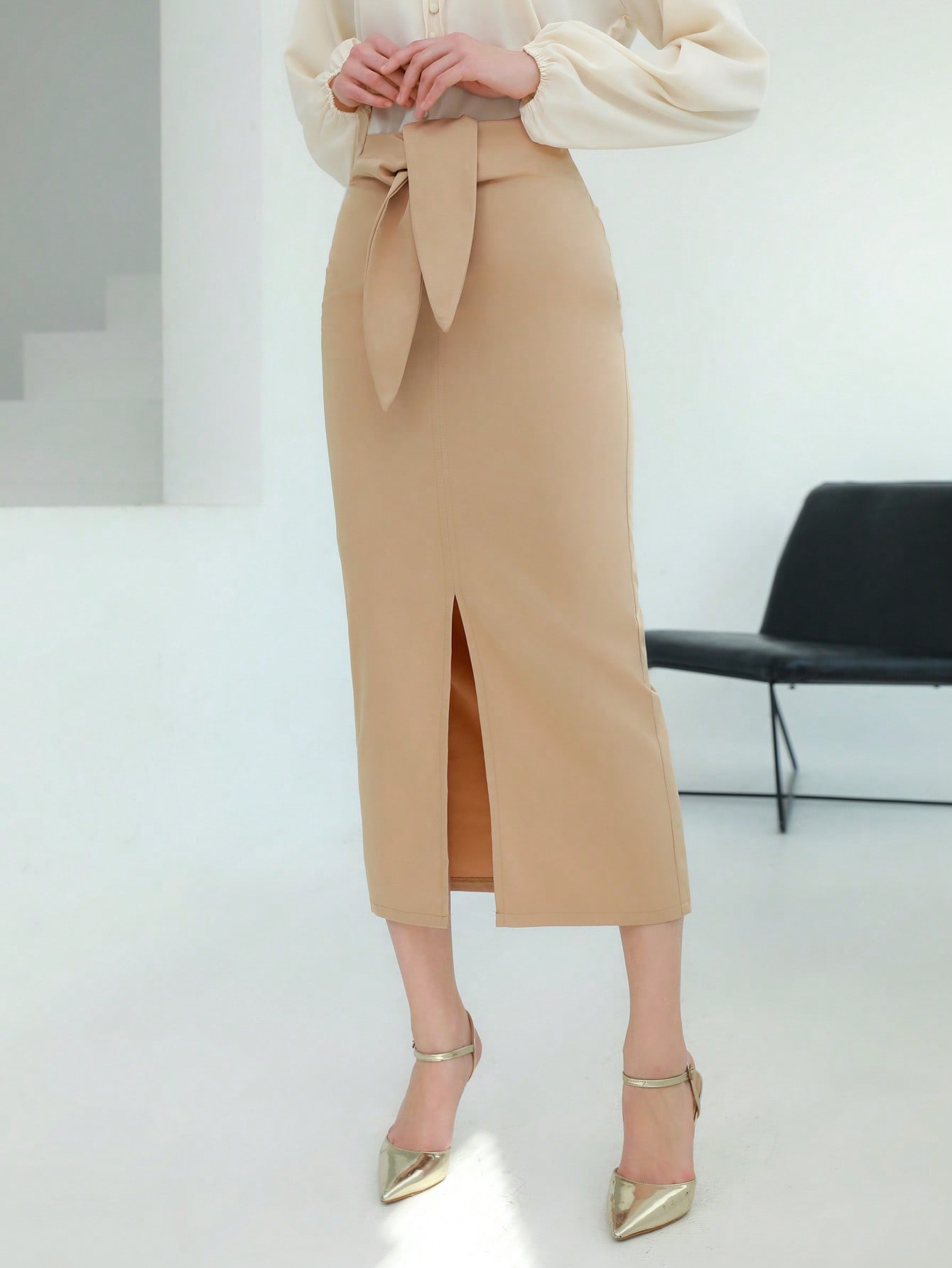 In Beige Women Skirts