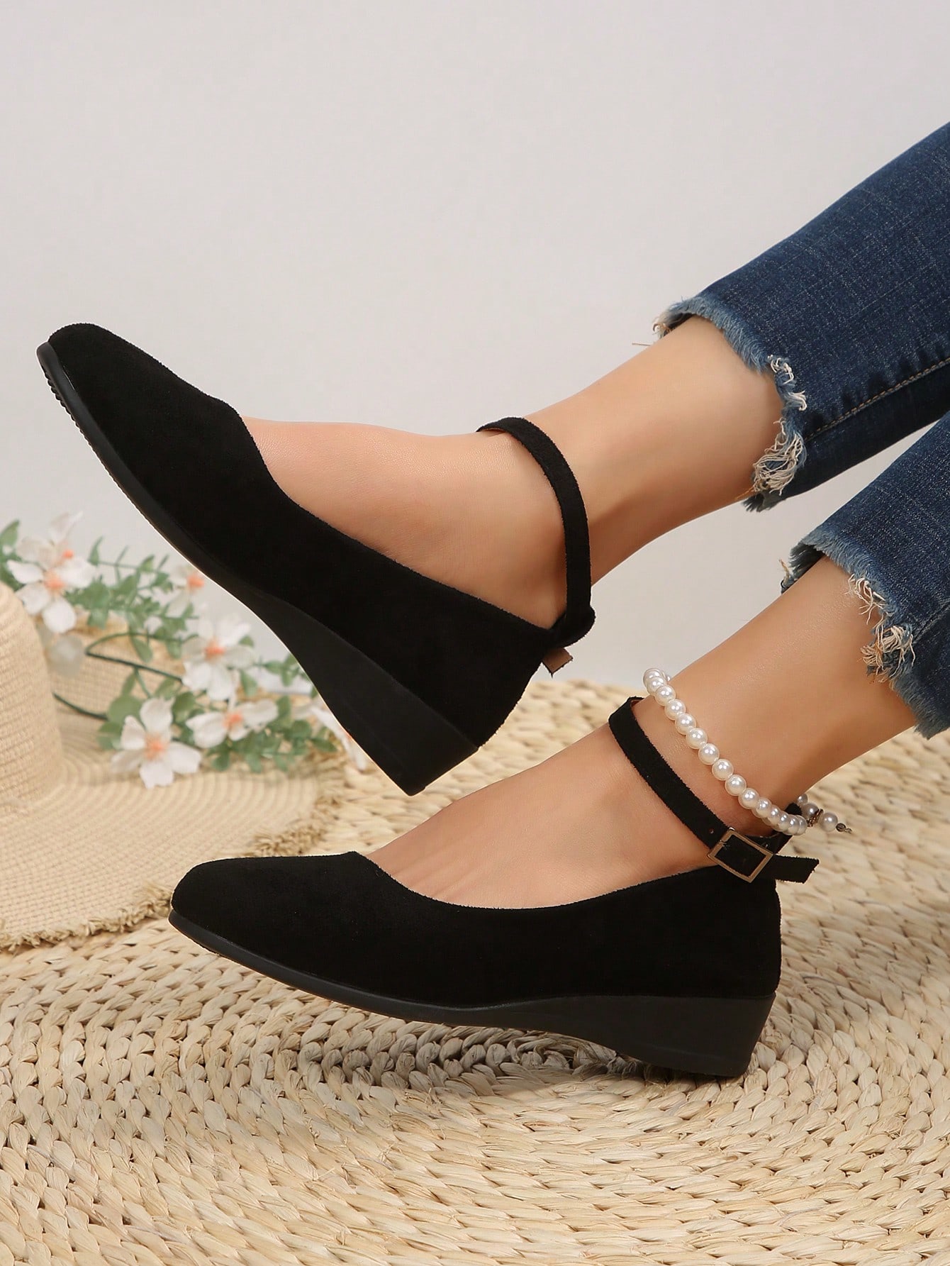 In Black Women Wedges & Flatform