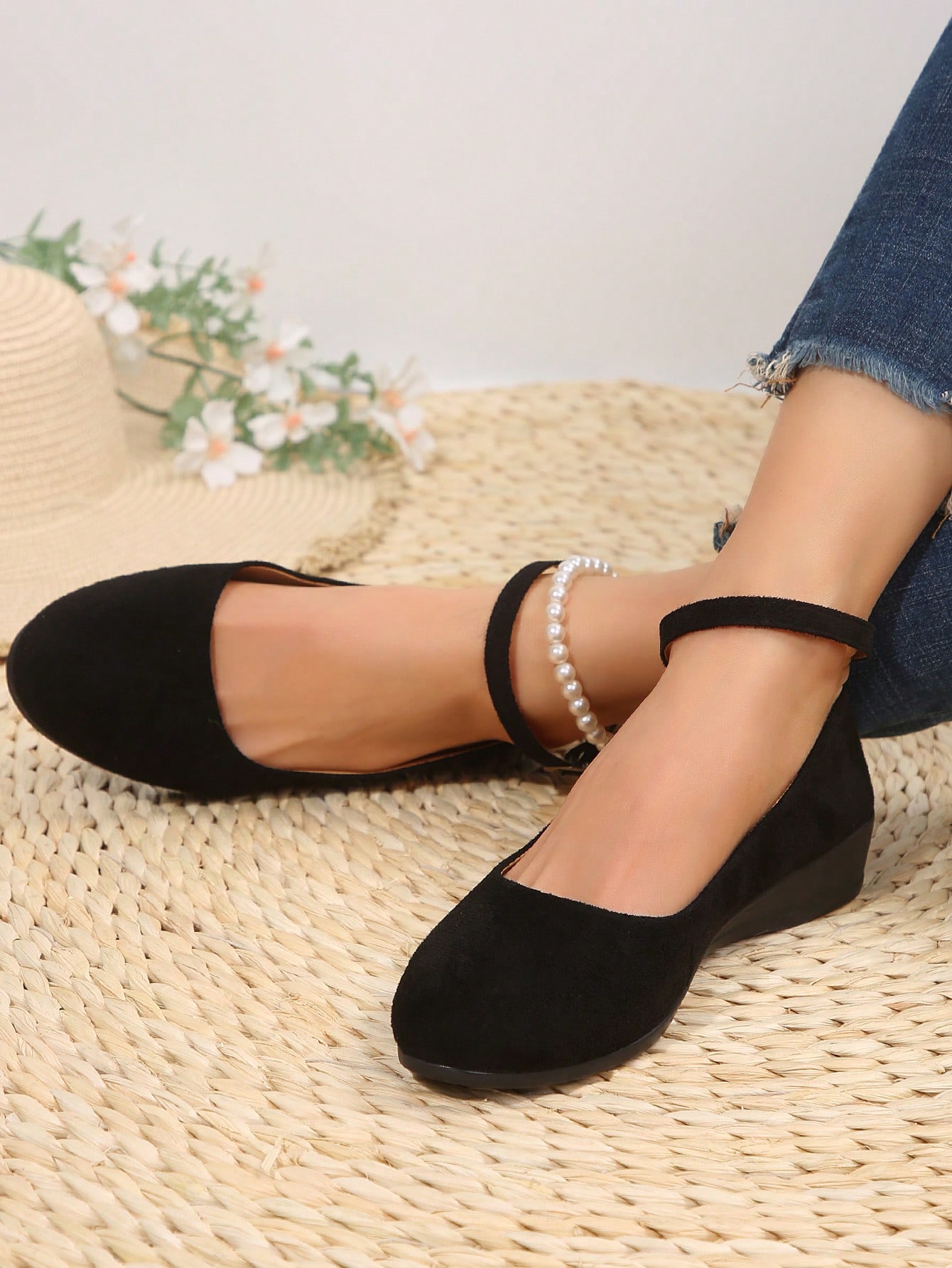 In Black Women Wedges & Flatform