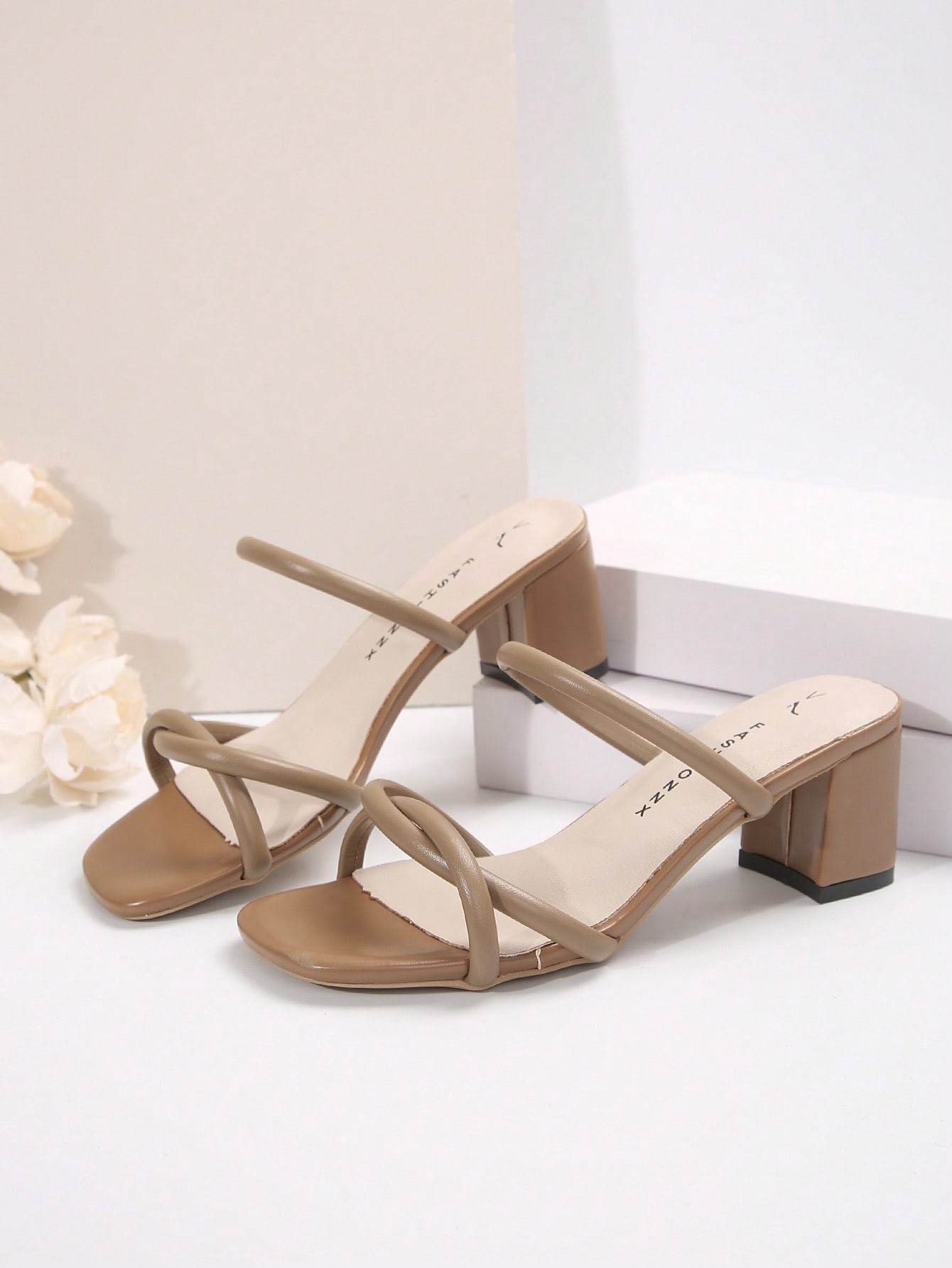 In Khaki Women Heeled Sandals