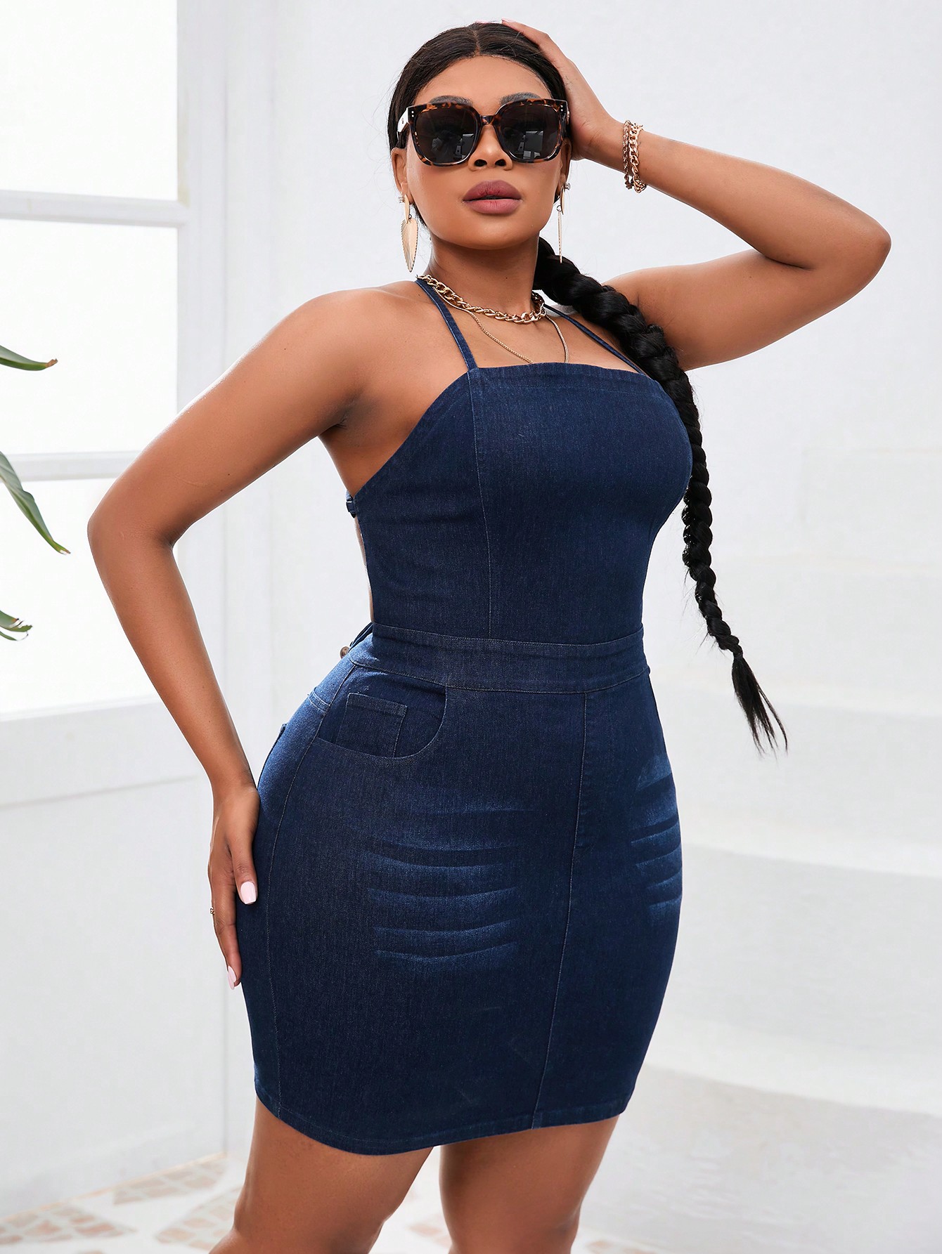 In Sexy Plus Size Denim Dresses