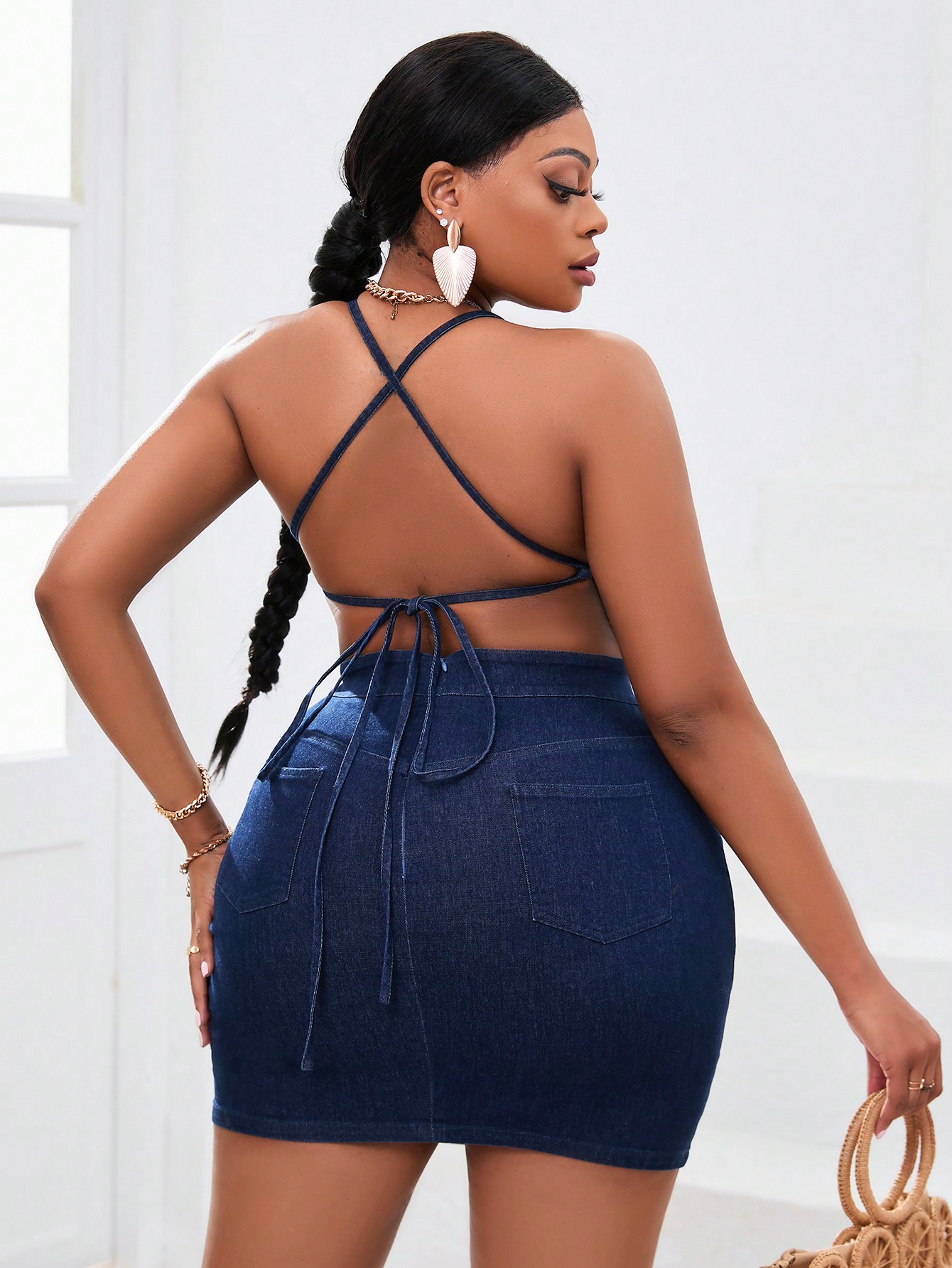 In Sexy Plus Size Denim Dresses