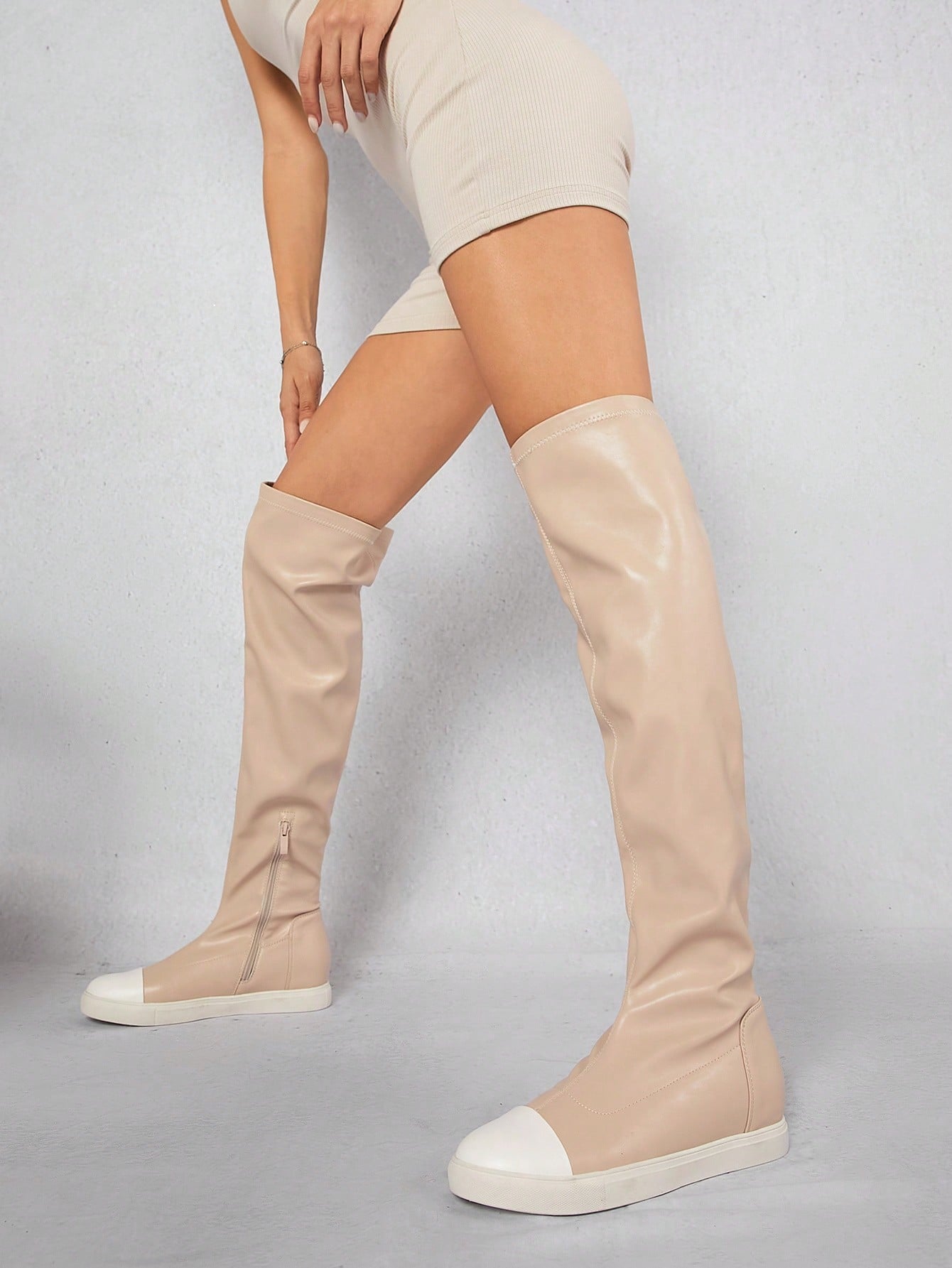 In Beige Women Fashion Boots