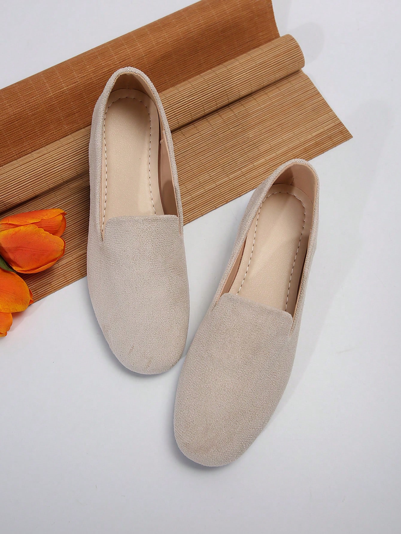 In Beige Women Flats