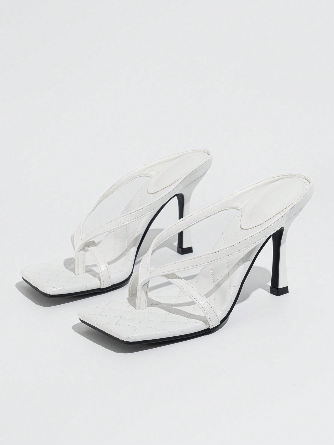 In White Women Heeled Sandals