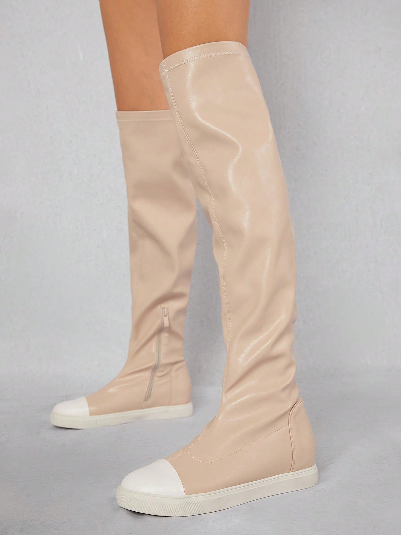 In Beige Women Fashion Boots