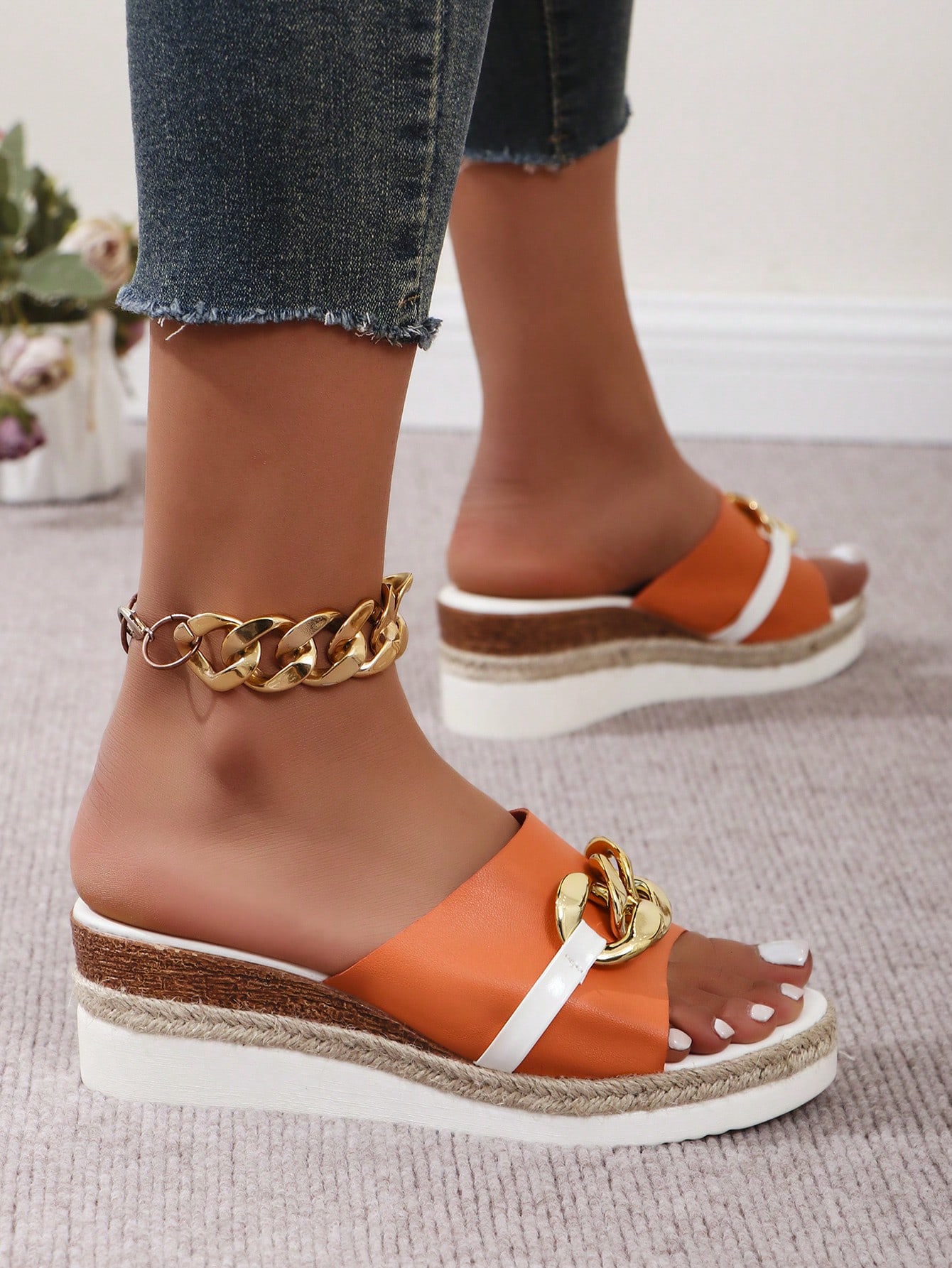 In Orange Women Platforms & Wedge Sandals