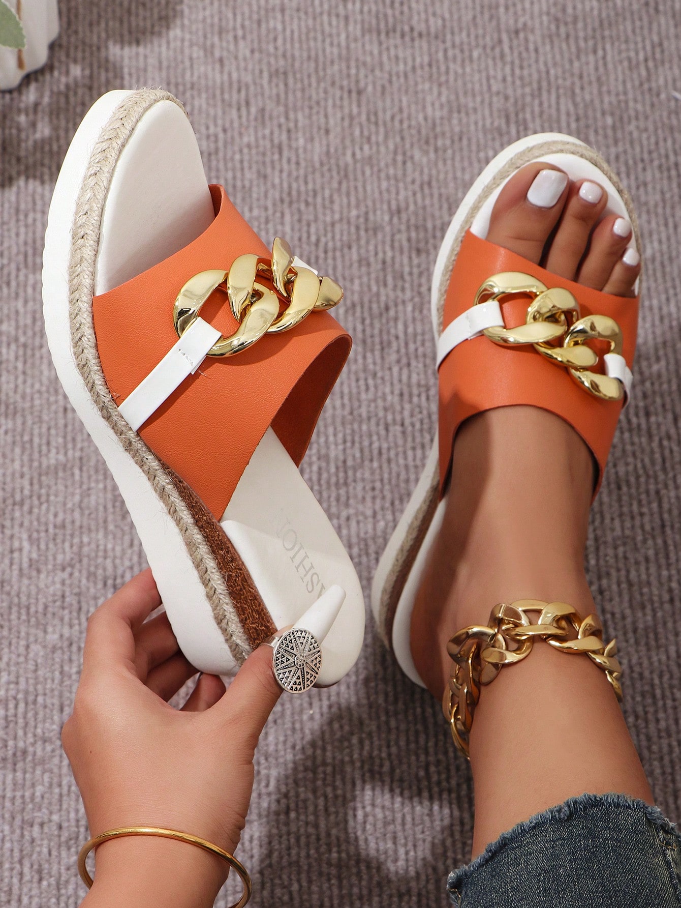 In Orange Women Platforms & Wedge Sandals