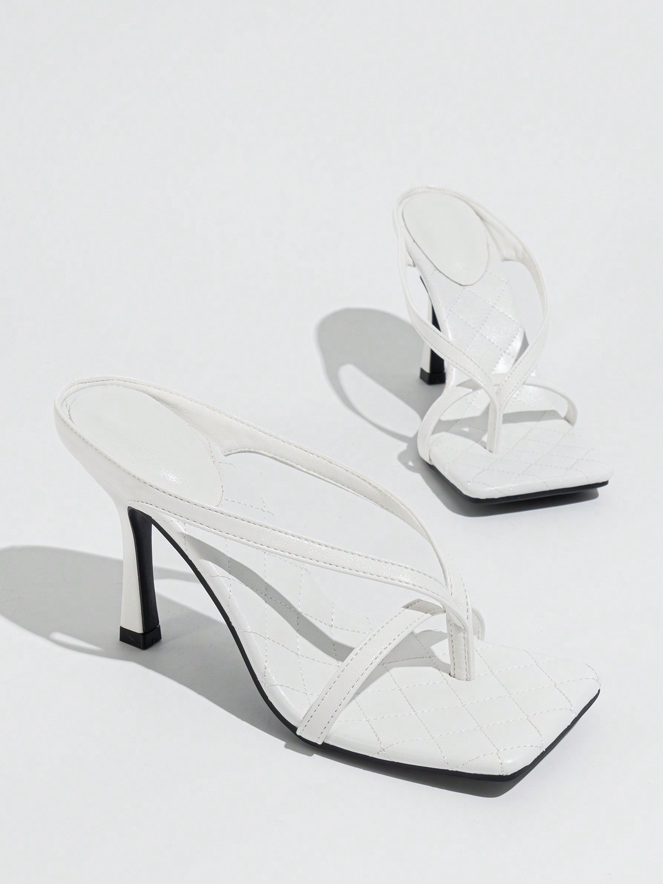 In White Women Heeled Sandals