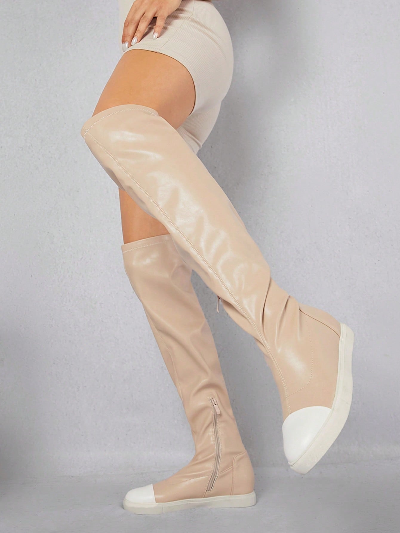 In Beige Women Fashion Boots