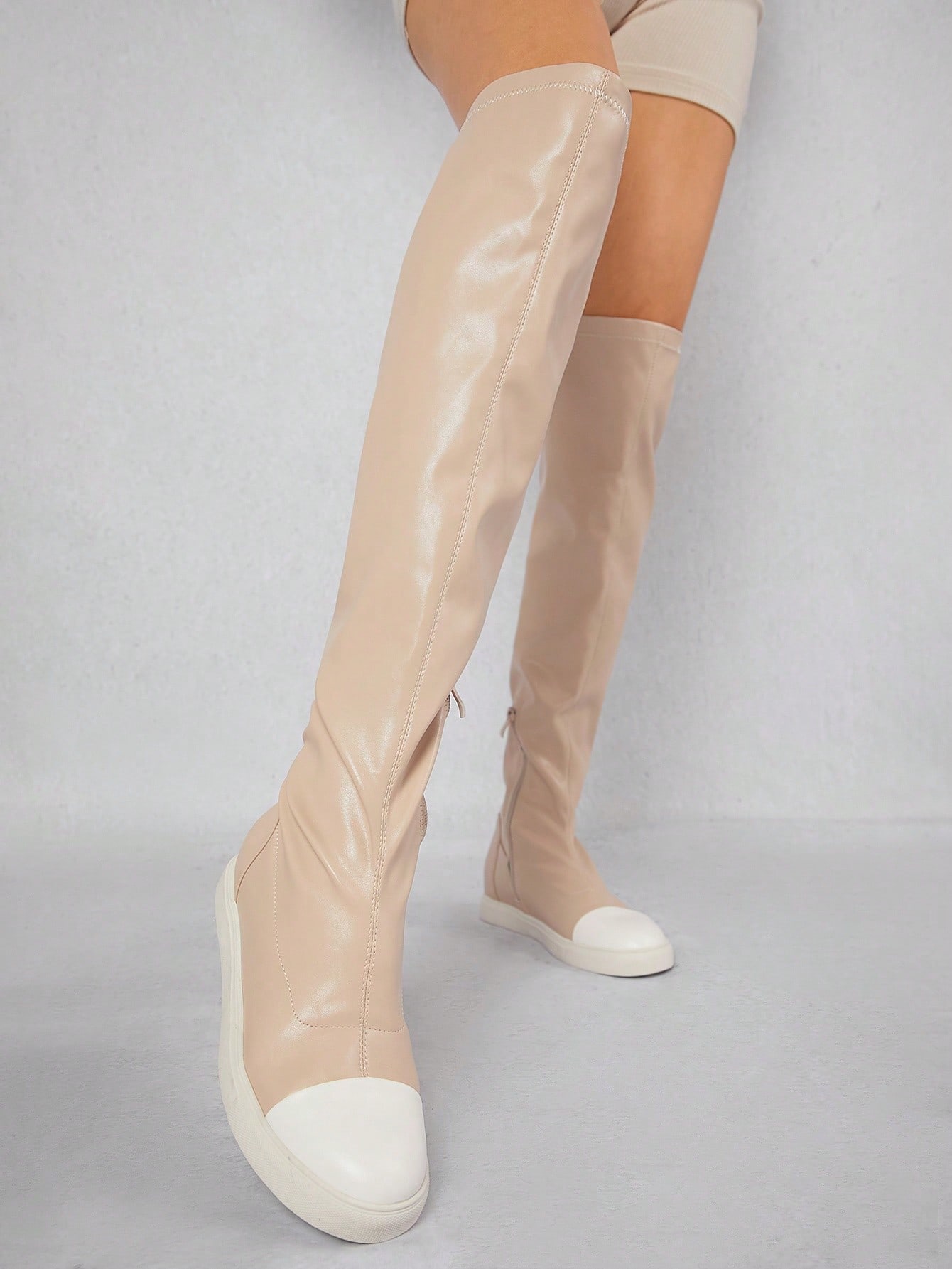 In Beige Women Fashion Boots