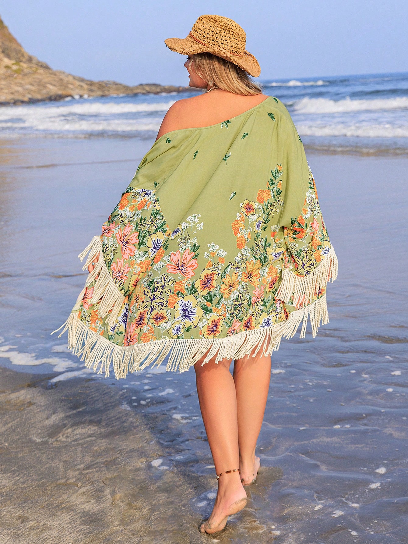 In Long Sleeve Plus Size Kimonos