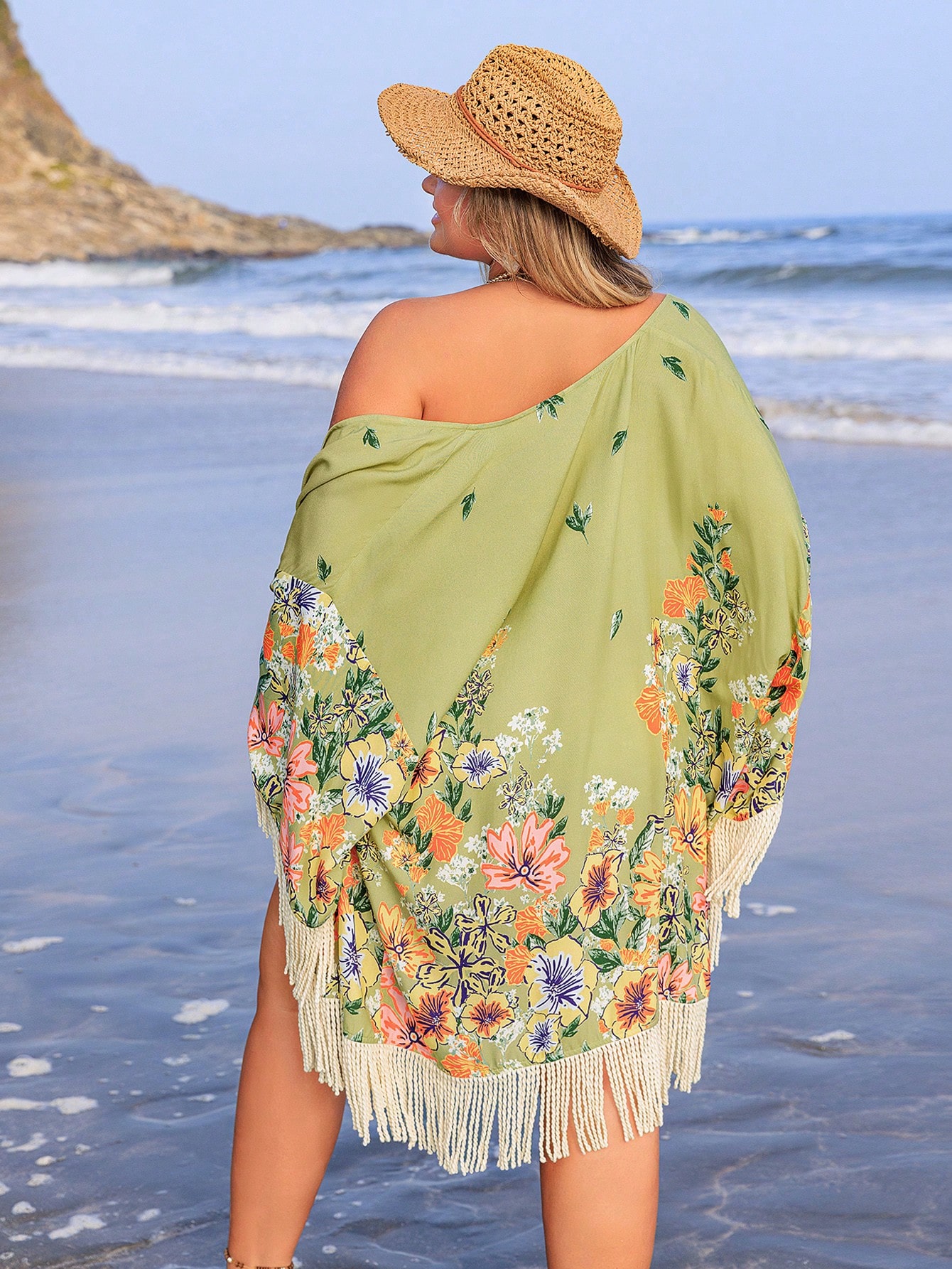 In Long Sleeve Plus Size Kimonos