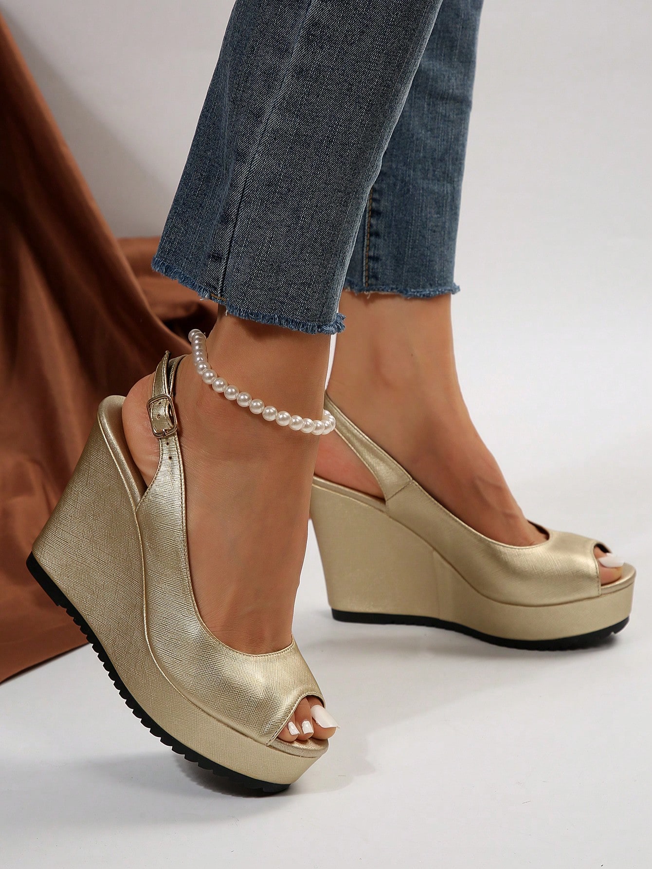 In Gold Women Wedges & Flatform