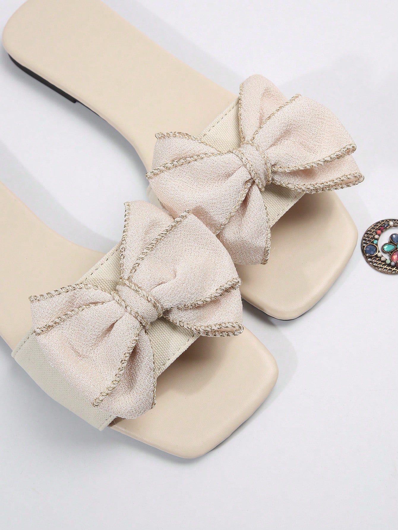 In Beige Women Flat Sandals