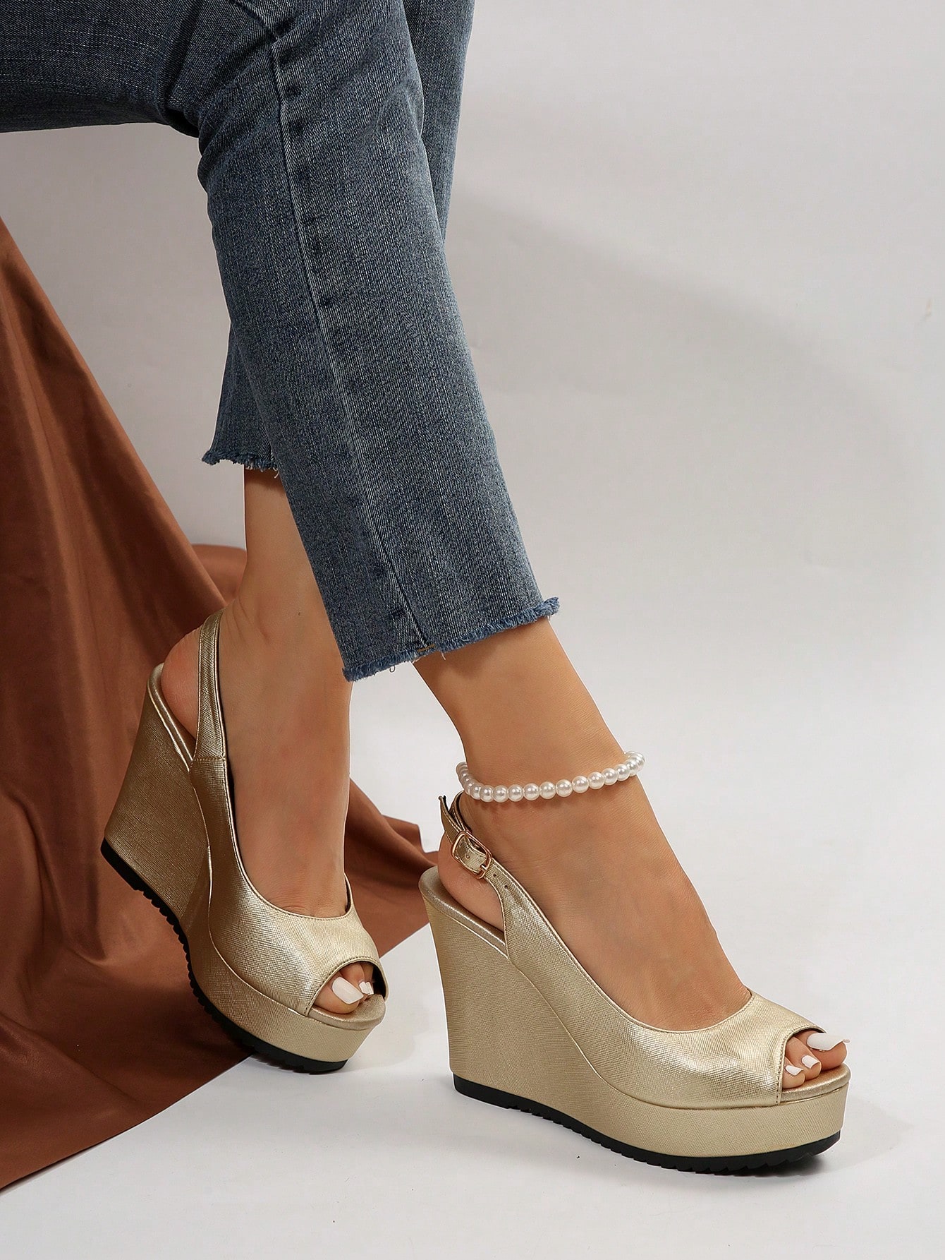 In Gold Women Wedges & Flatform