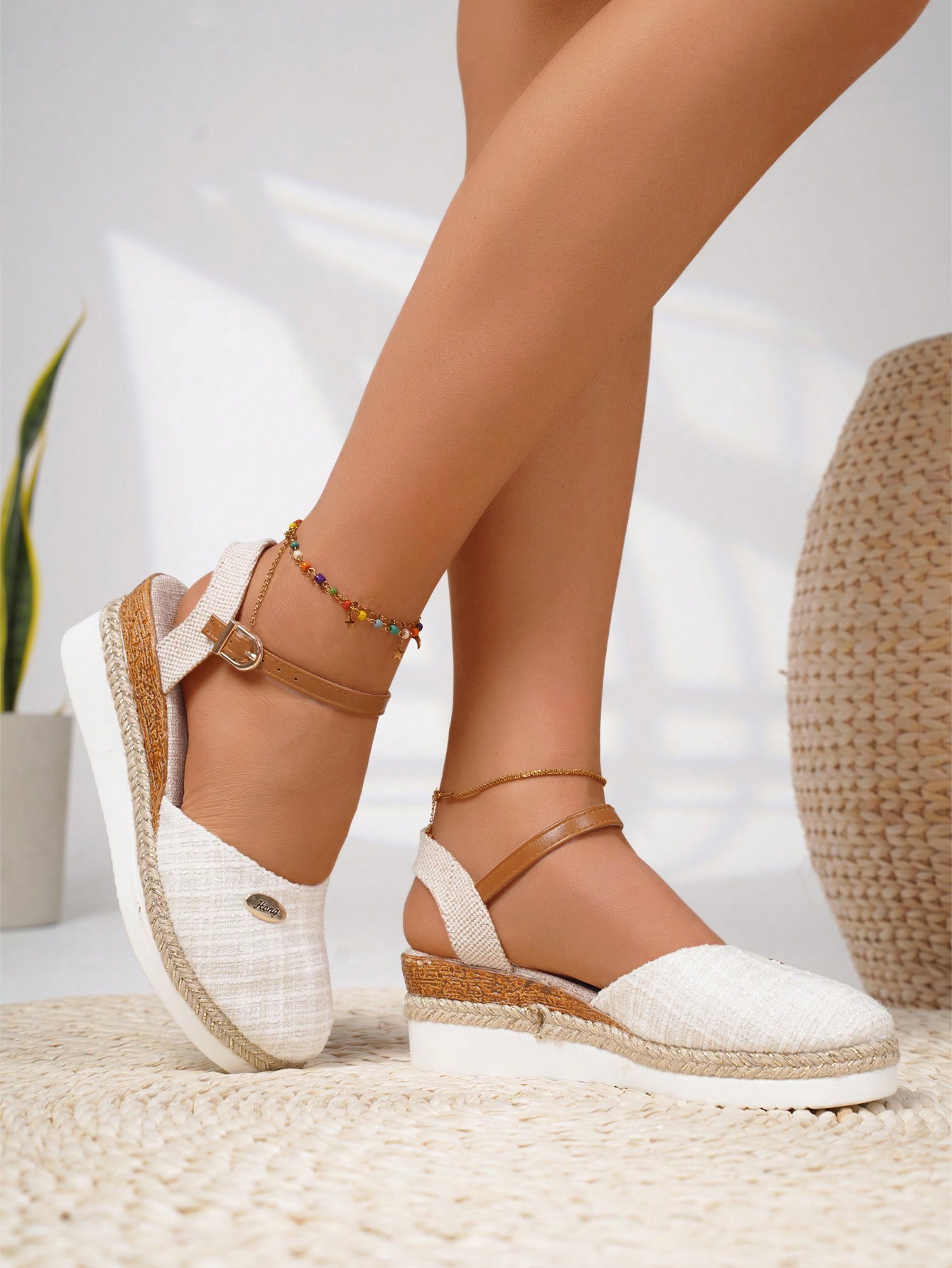 In Beige Women Wedges & Flatform