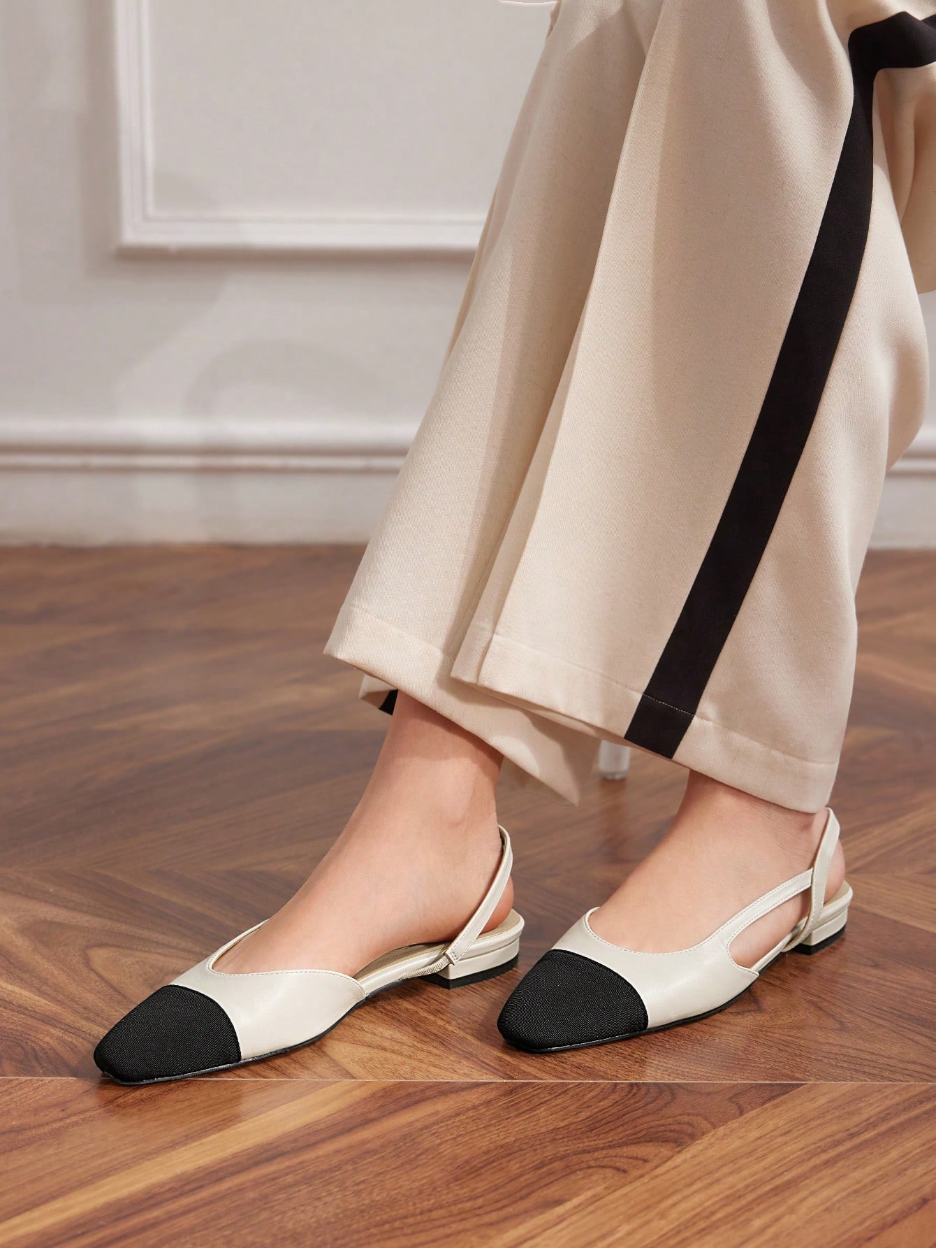 In Beige Women Flats